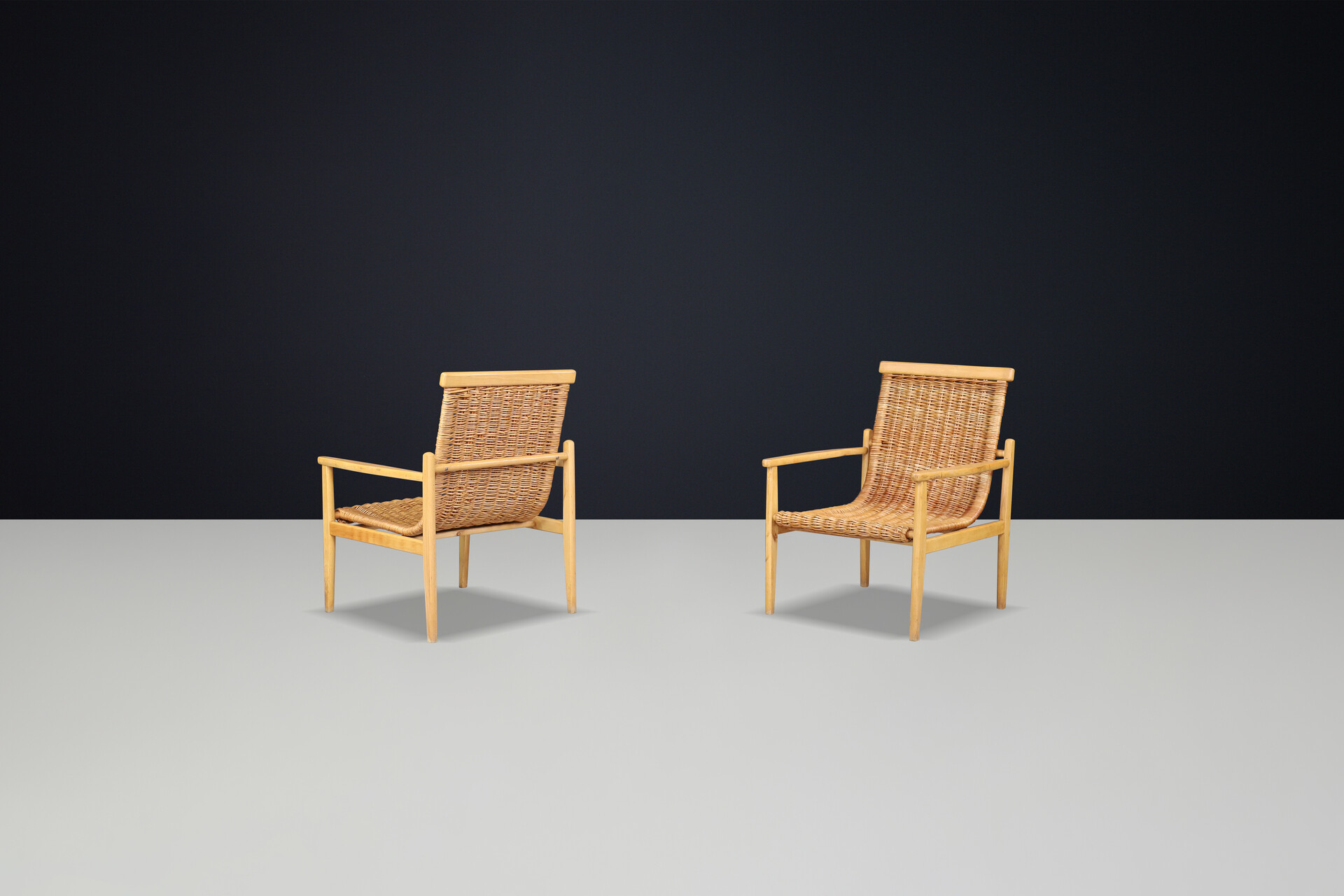 Mid century modern Mid-Century Armchairs Designed by Jan Kalous for ÚLUV, Czechoslovakia, 1960s Mid-20th century