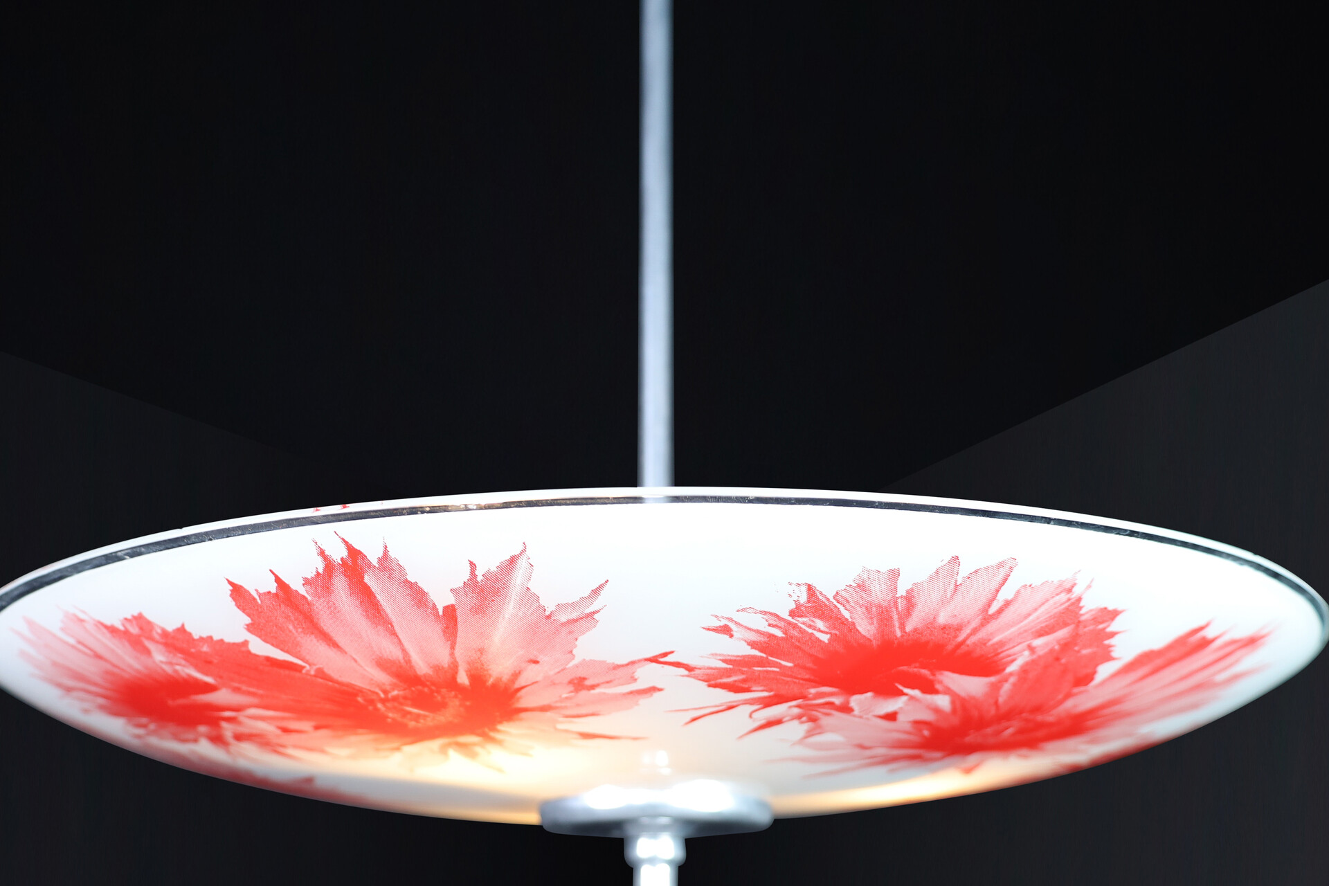 Mid century modern Mid-Century Glass Hanging Pendant Lamp Brussels World Expo 1958 Mid-20th century