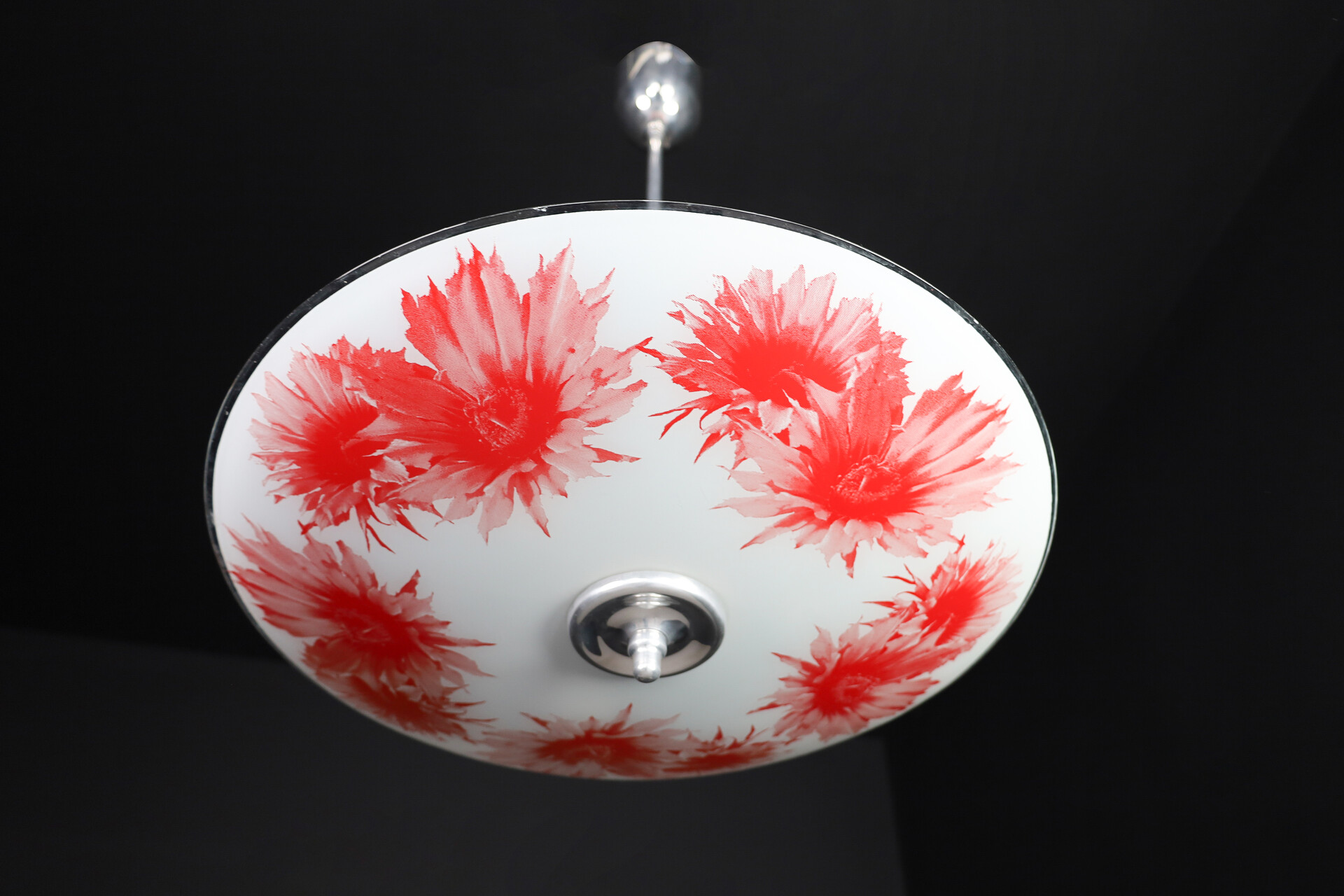 Mid century modern Mid-Century Glass Hanging Pendant Lamp Brussels World Expo 1958 Mid-20th century