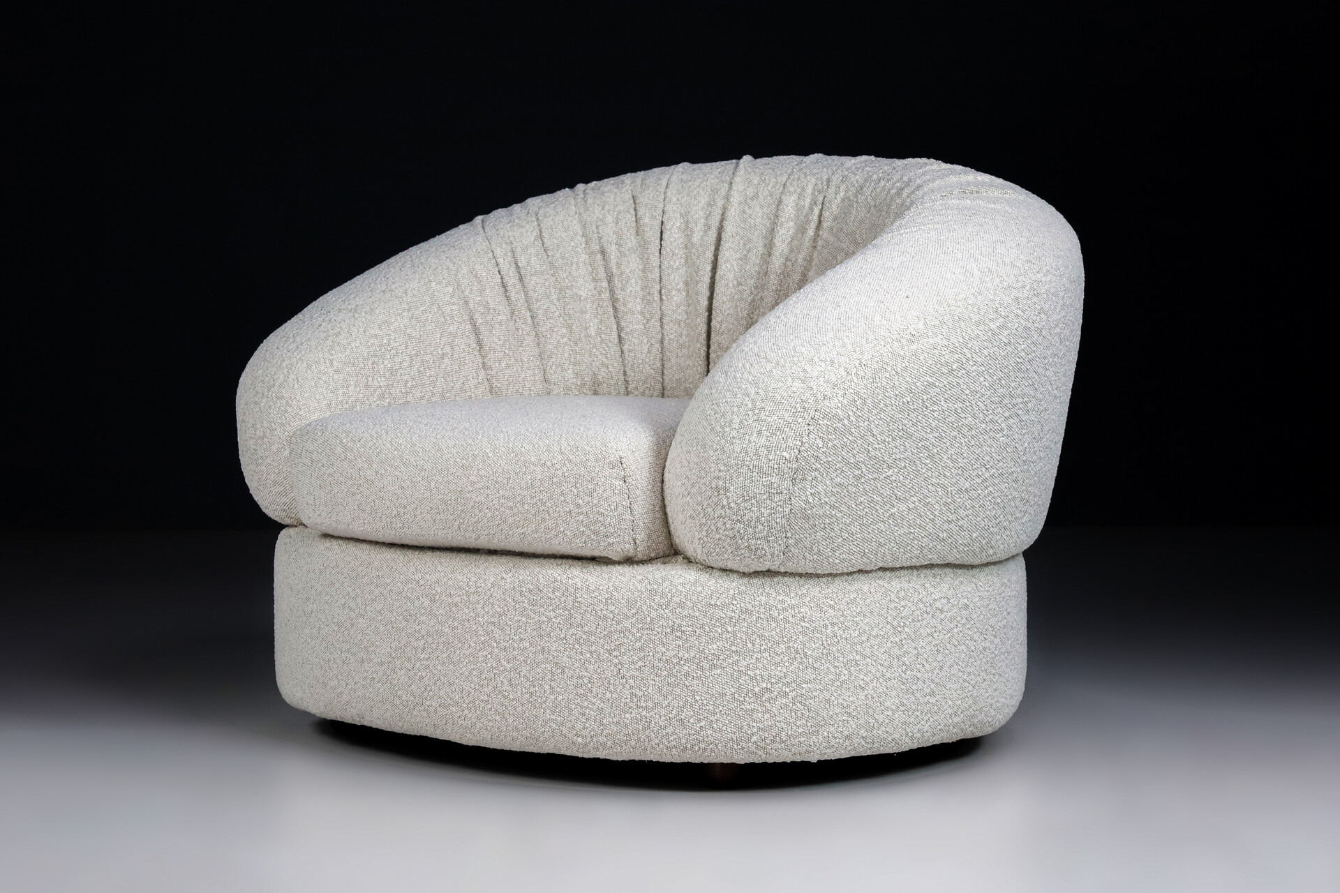 Mid century modern Modular sofa set with lounge chair in new bouclé fabric , italy 1960s Mid-20th century