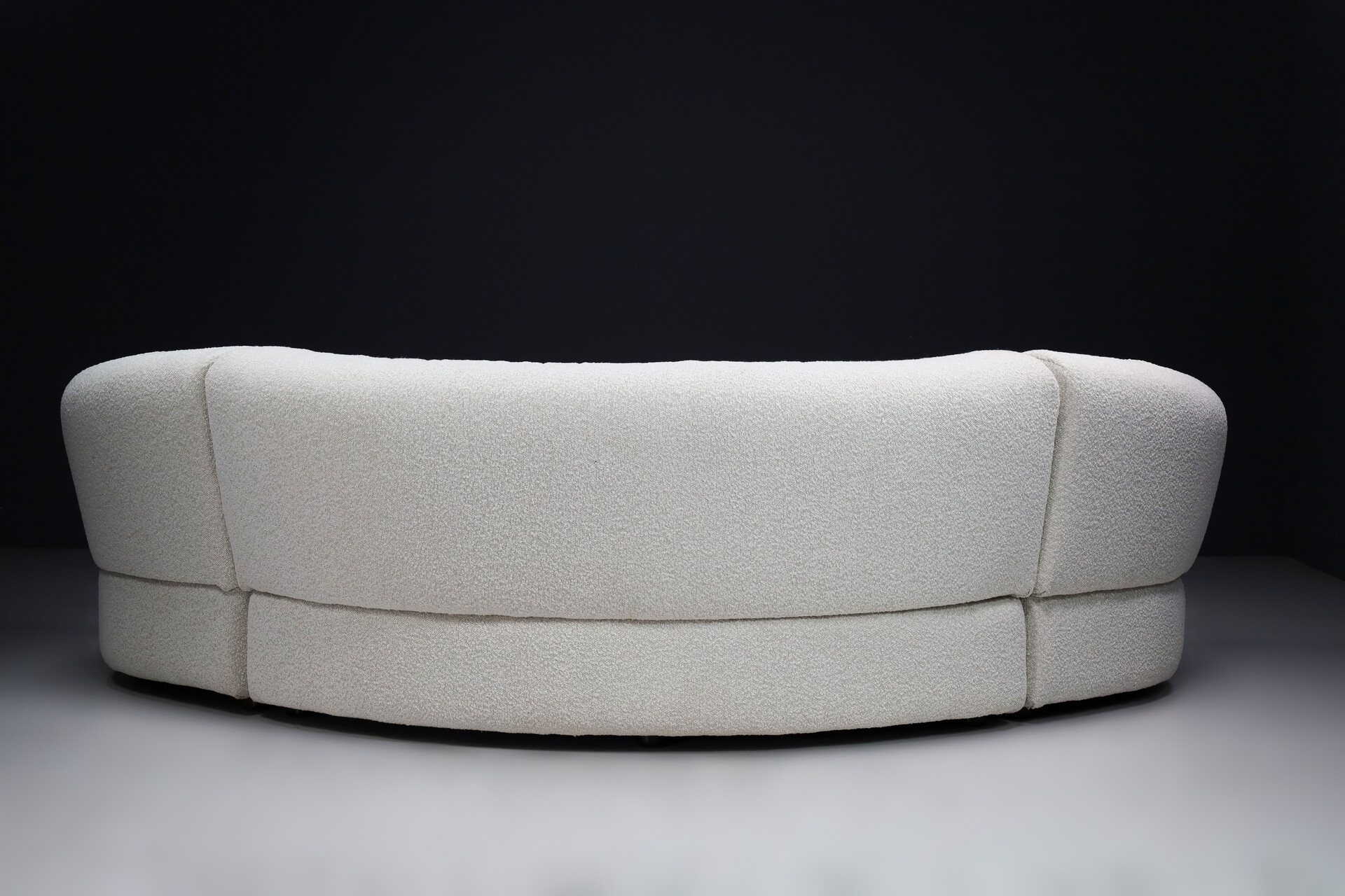 Mid century modern Modular sofa set with lounge chair in new bouclé fabric , italy 1960s Mid-20th century