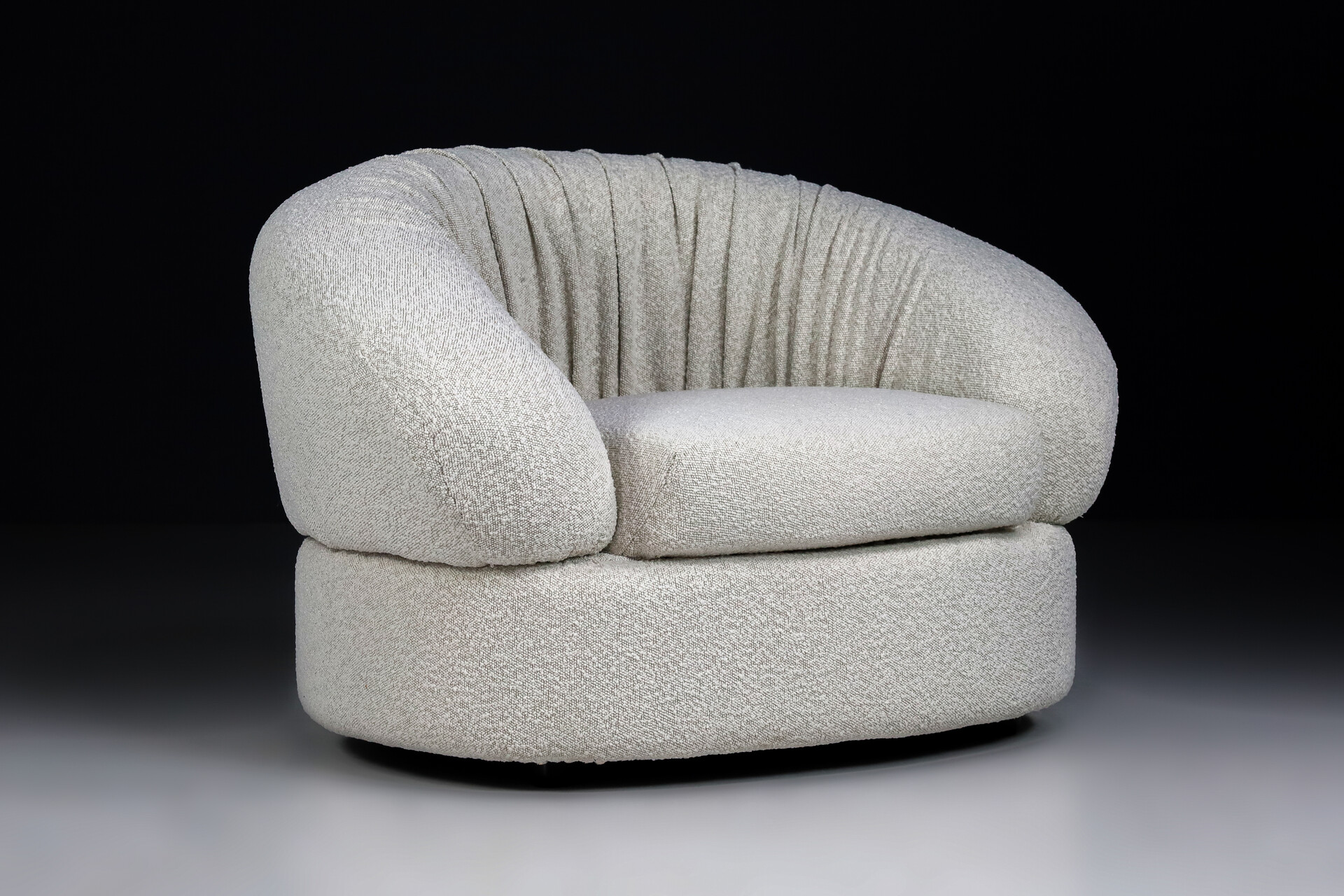 Mid century modern Modular sofa set with lounge chair in new bouclé fabric , italy 1960s Mid-20th century