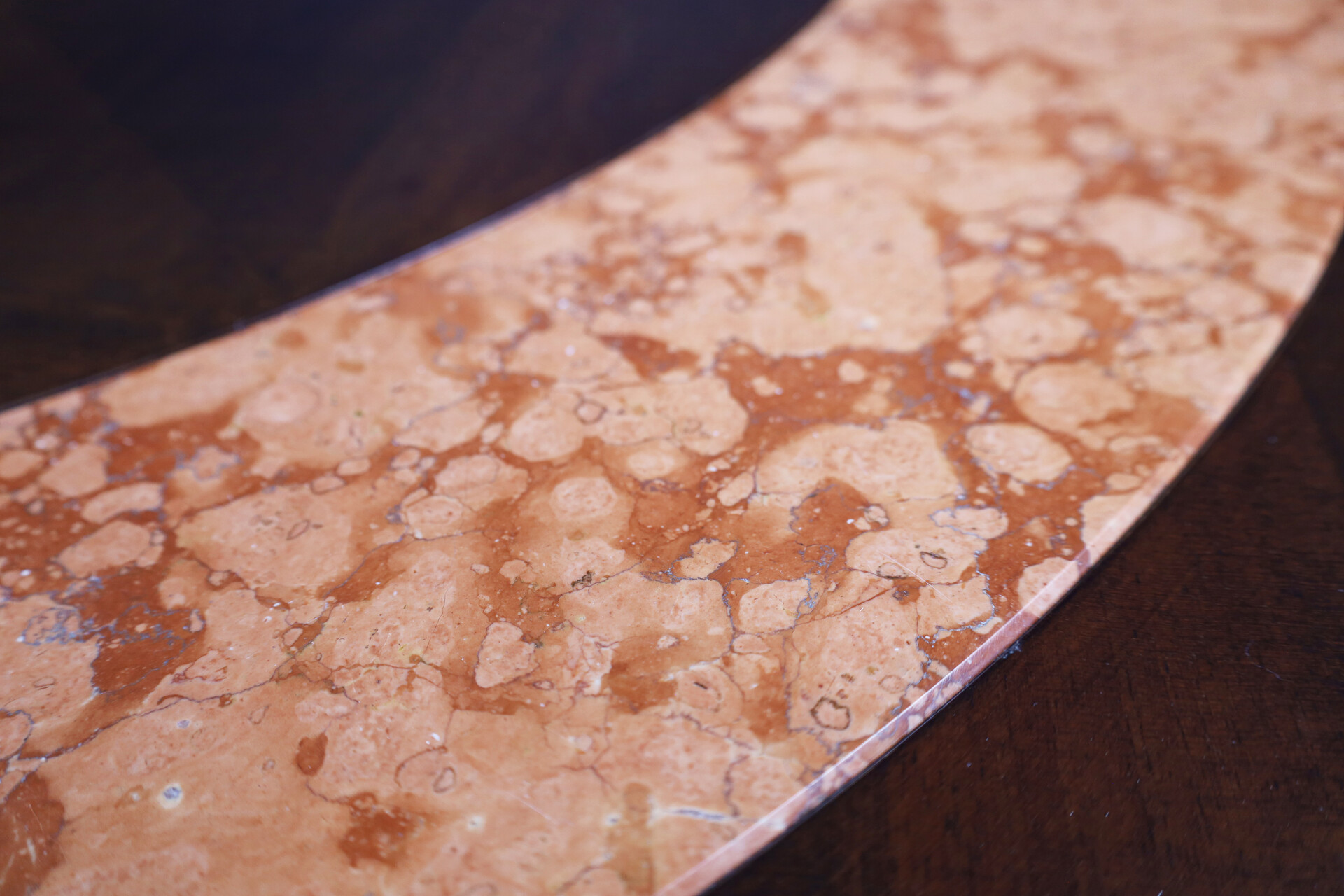 Mid century modern Monumental Ettore Sottsass for Poltronova  Table in Rosso Marble and walnut, Italy 1960s Mid-20th century