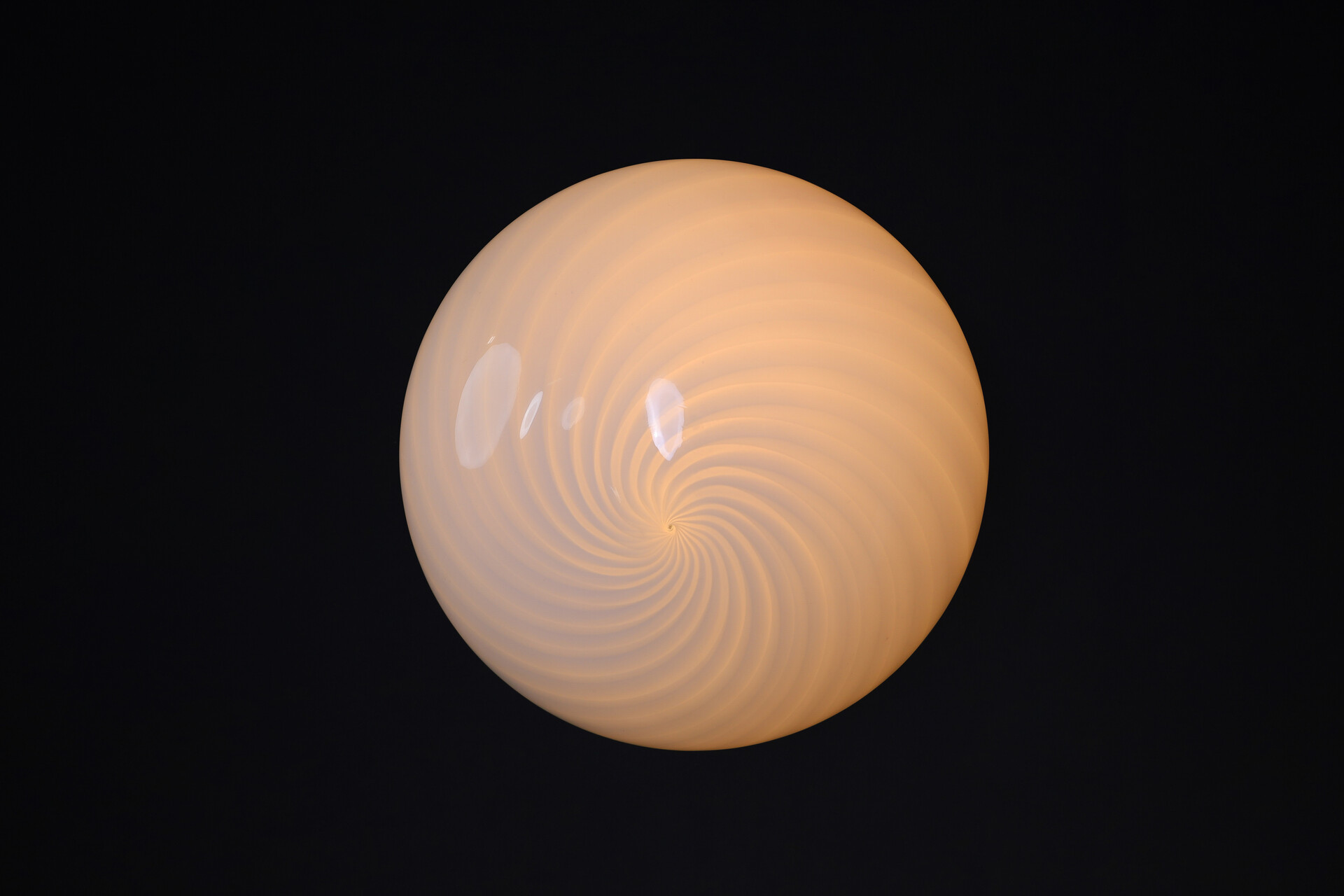 Mid century modern Murano Swirl Glass Ceiling Lights or Sconces by VM-Vetri, Italy, 1970s Late-20th century