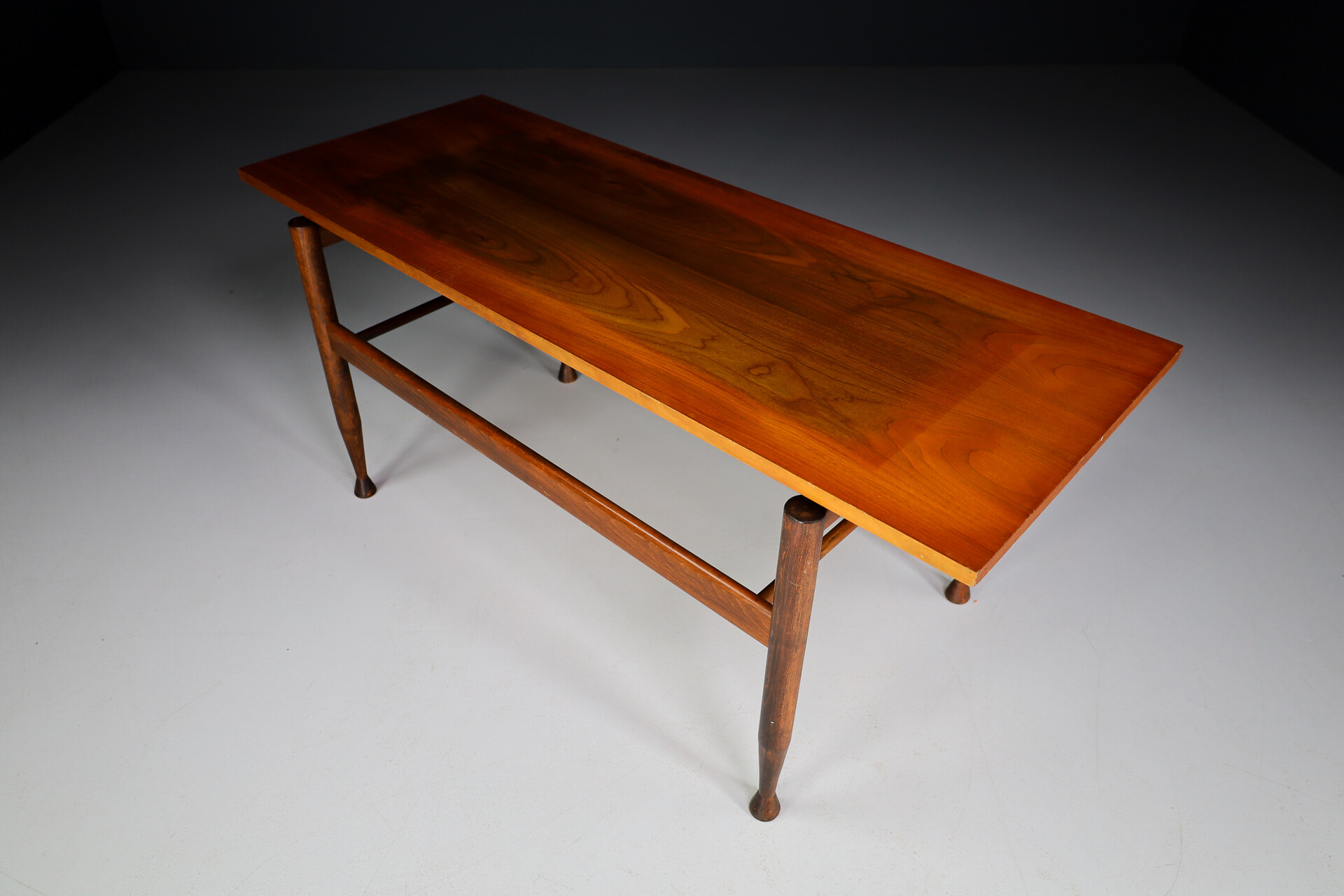 Mid century modern Oak and walnut Coffee table , germany 1960s Mid-20th century