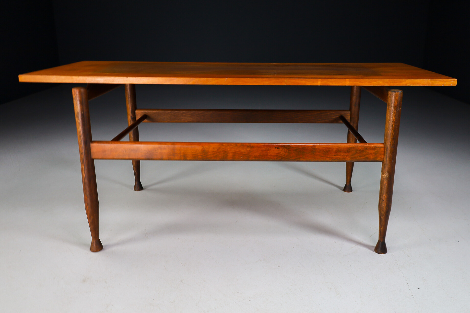 Mid century modern Oak and walnut Coffee table , germany 1960s Mid-20th century