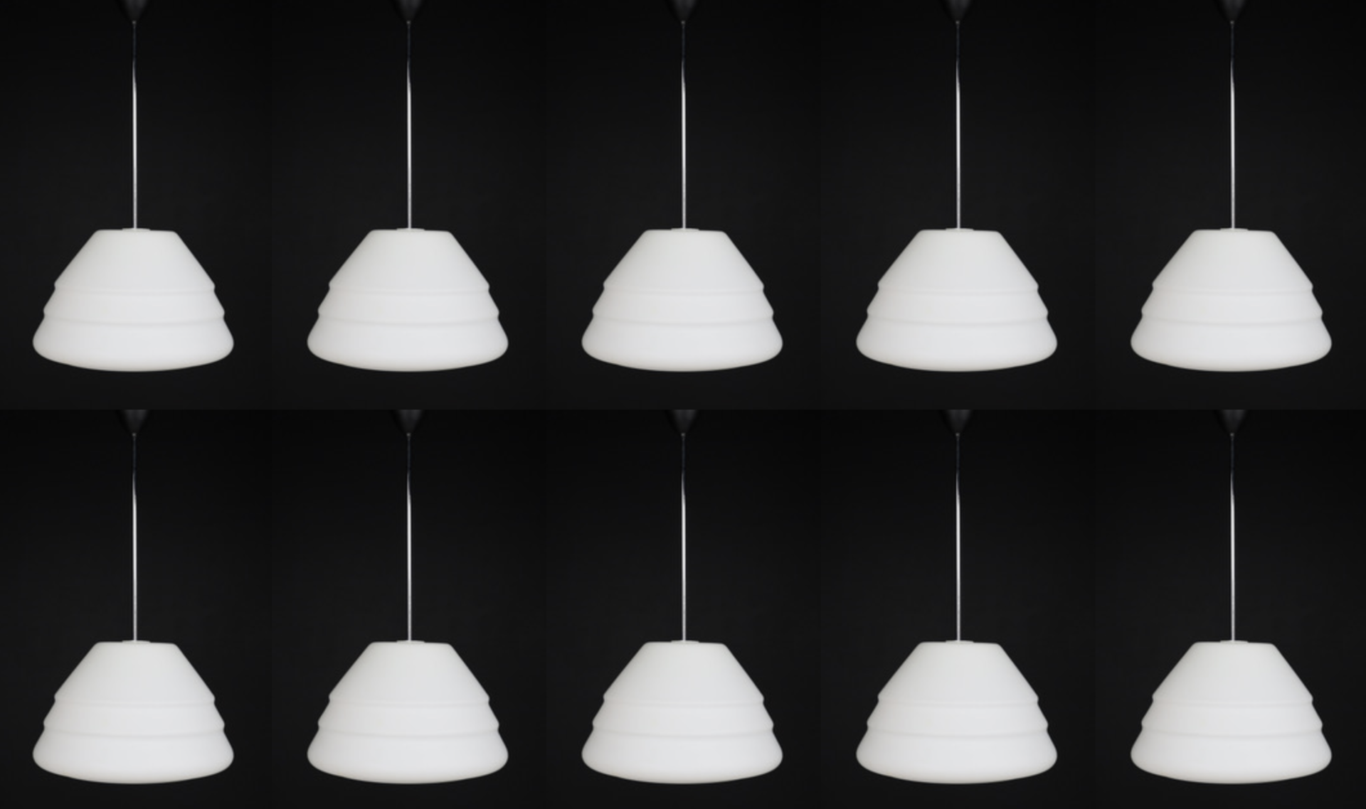 Mid century modern Opaline Glass Pendants, Europe, 1960s Mid-20th century