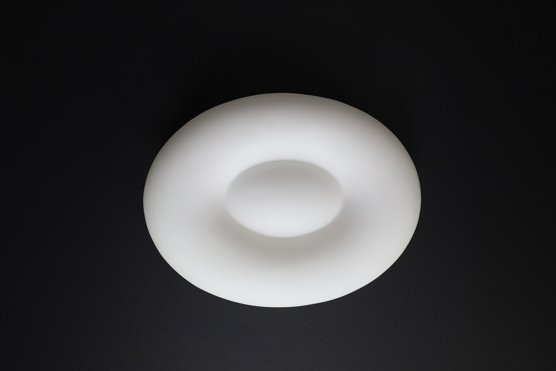 Mid century modern Opaline Glass sconces, Italy 1970s Late-20th century