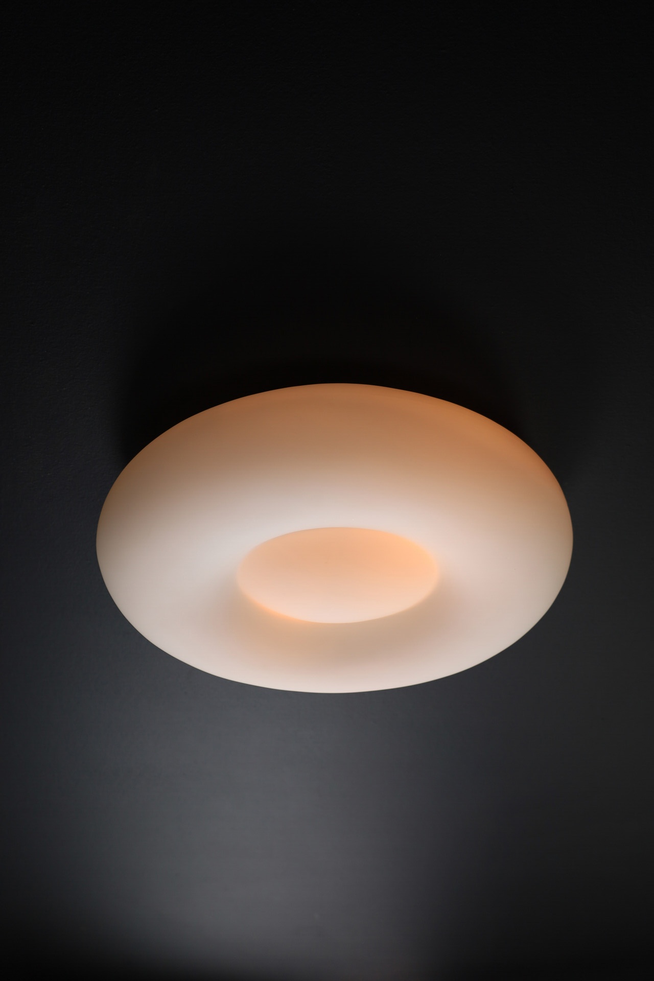 Mid century modern Opaline Glass sconces, Italy 1970s Late-20th century