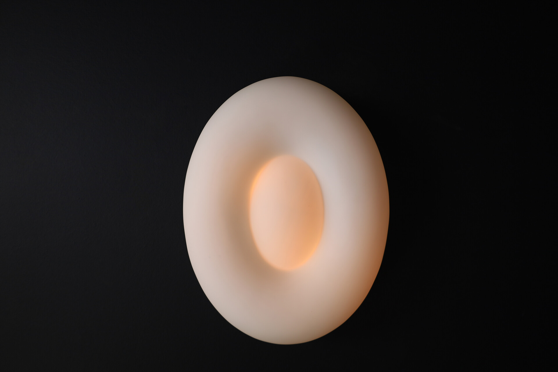 Mid century modern Opaline Glass sconces, Italy 1970s Late-20th century