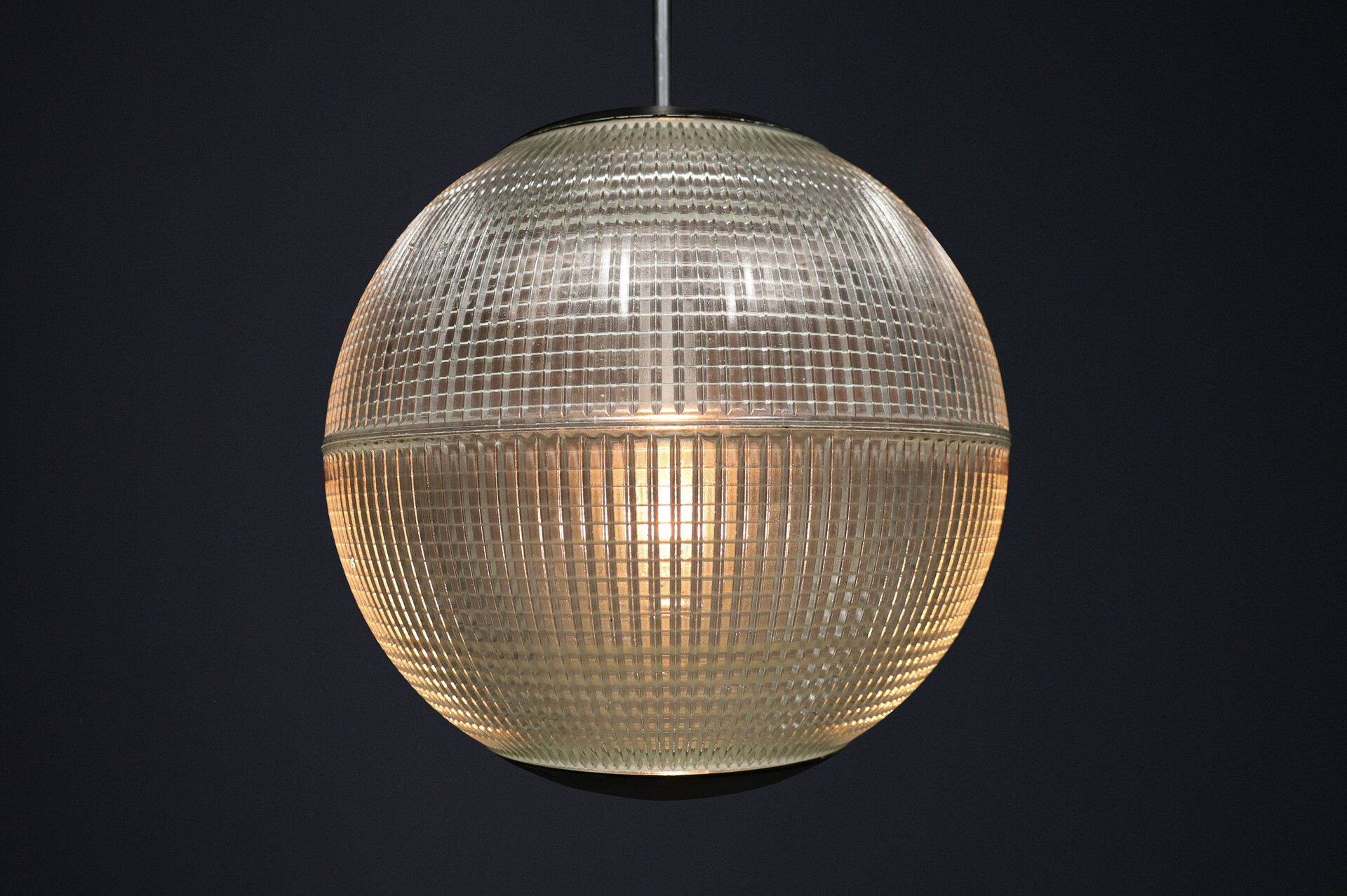 Mid century modern Original Holophane Globe Pendant Light, Paris, France, 1960 Mid-20th century