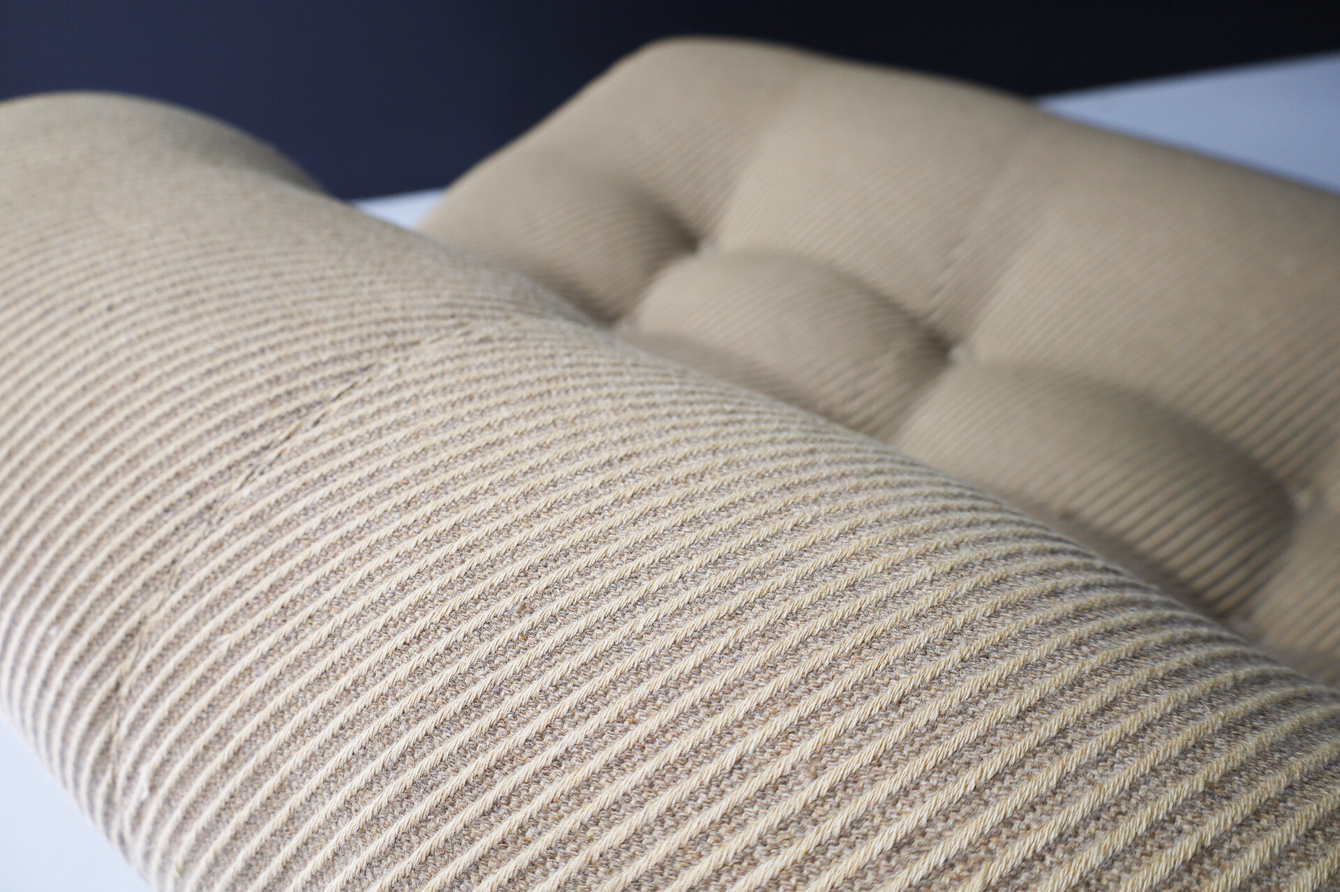 Mid century modern Pair of Two Afra & Tobia Scarpa 'Soriana' Sofas in Original Fabric, Italy, 1969s Mid-20th century