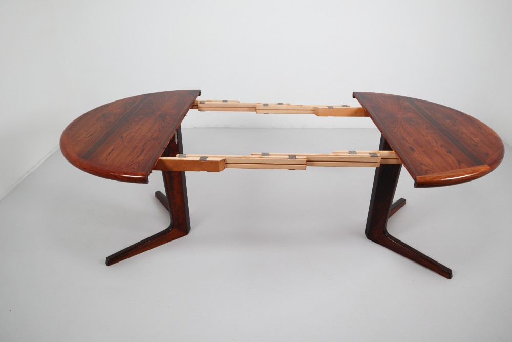 Mid century modern Palisander Extendable Table France 1950s Mid-20th century