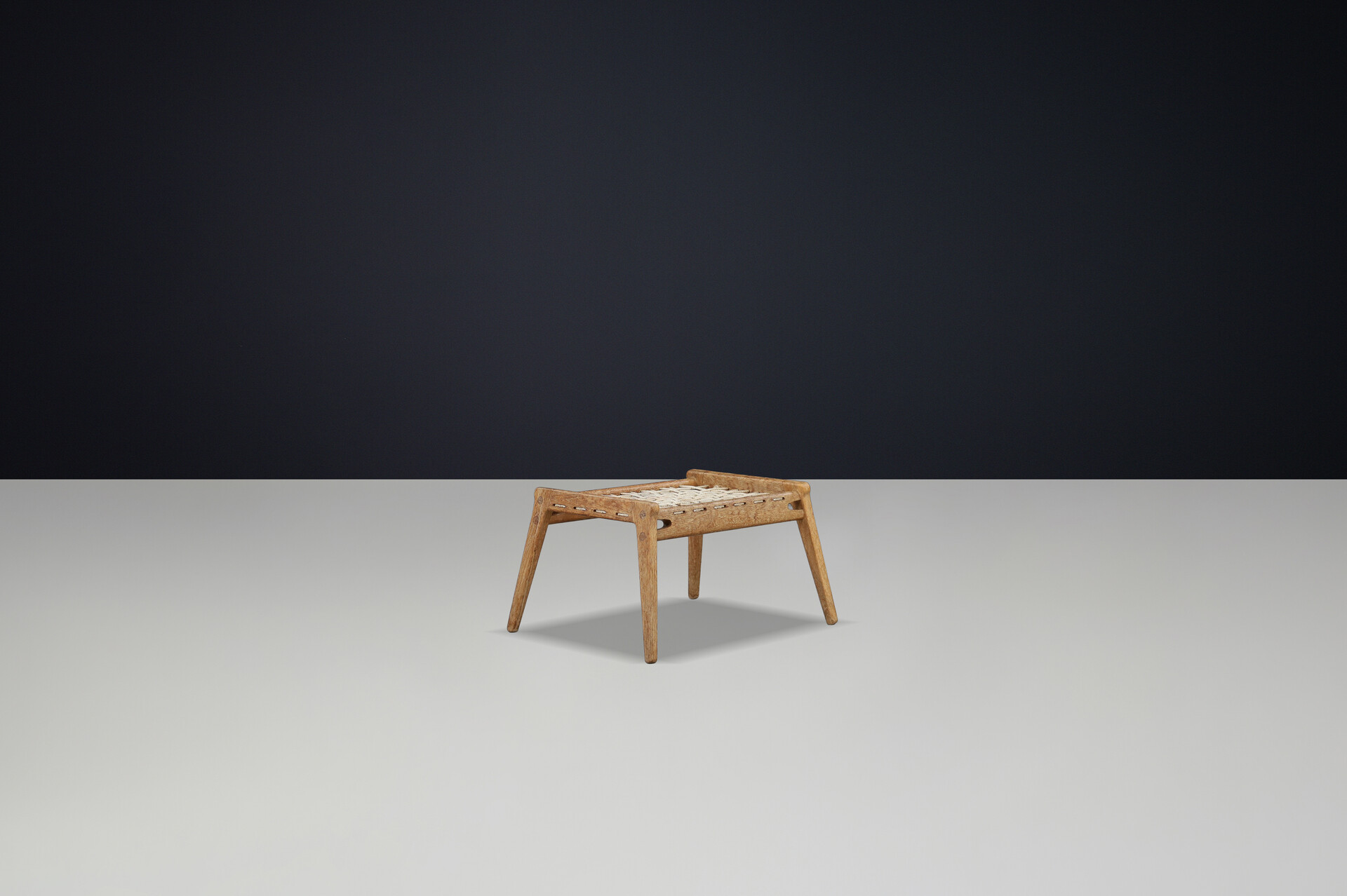 Mid century modern Patinated oak hunting stool, Germany 1960s Mid-20th century