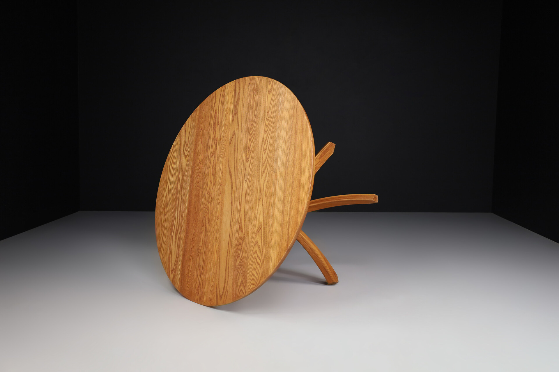 Mid century modern Pierre Chapo Style centre or dining table In Elm, France 1970s Mid-20th century