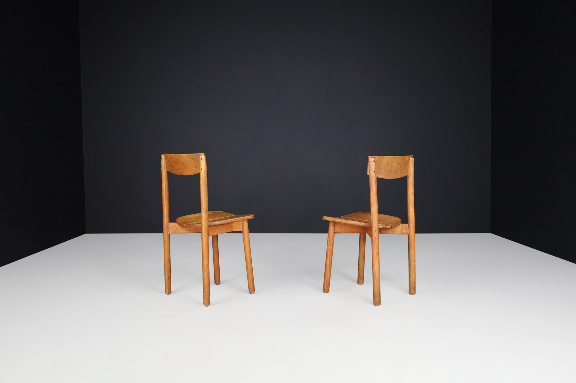 Mid century modern Pierre Gautier-Delaye dining chairs or side chairs, France 1950s Mid-20th century