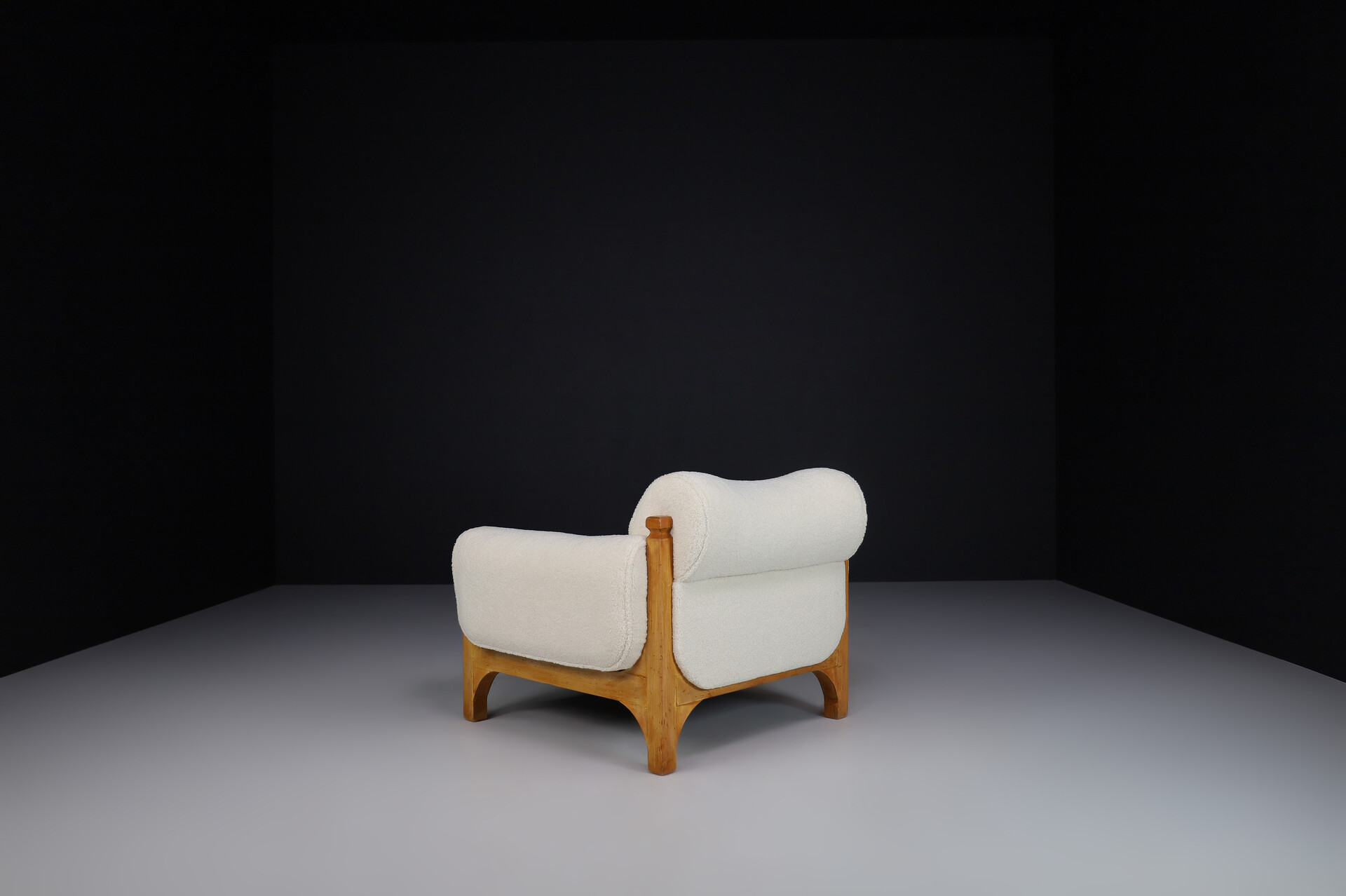 Mid century modern Pine and Teddy Lounge Chairs, Italy, 1960s Mid-20th century