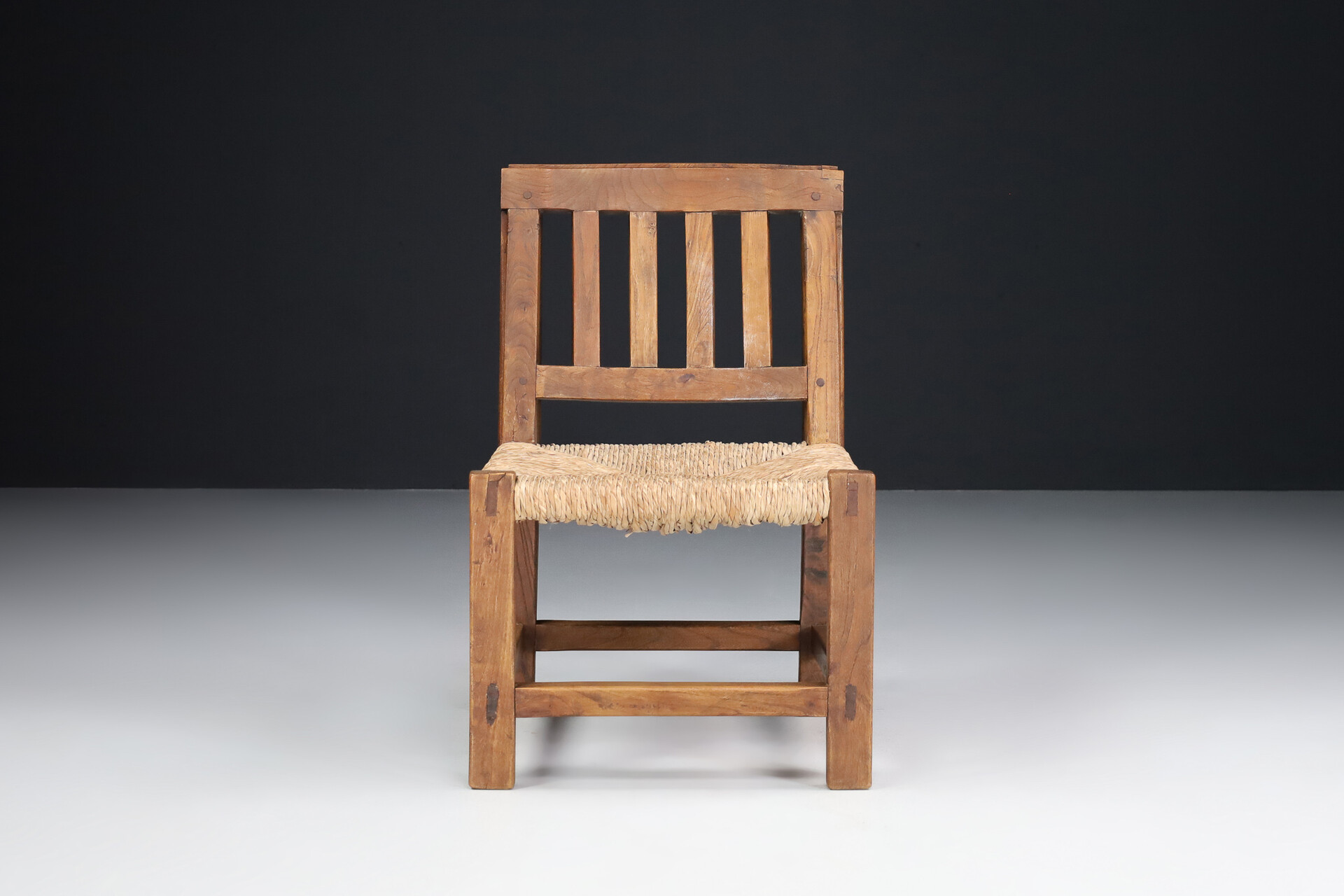 Mid century modern PINE AND WICKER CHAIRS FRANCE 1950S Mid-20th century