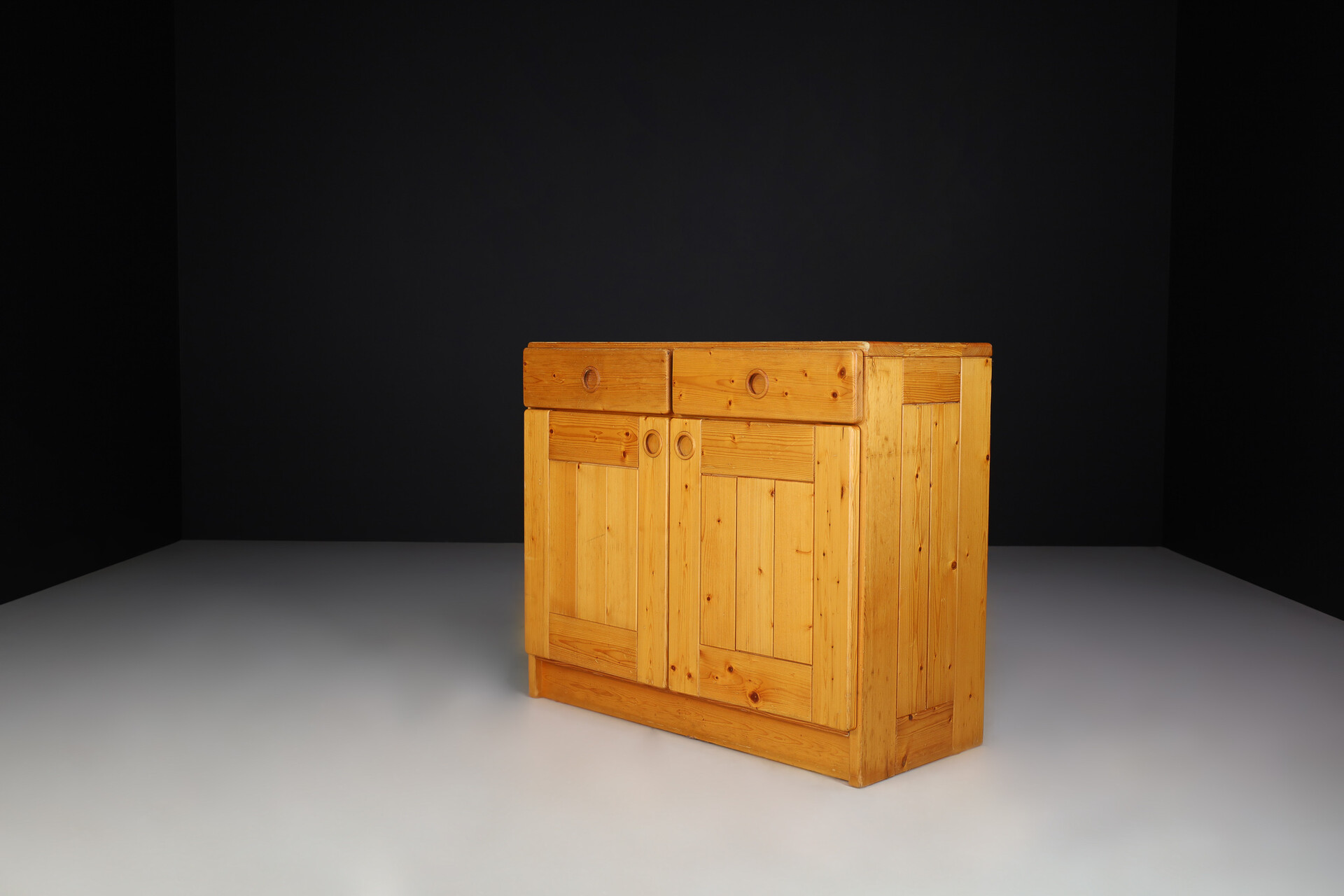 Mid century modern Pine cabinet or cupboard by Charlotte Perriand for Les Arcs, France 1960s Mid-20th century