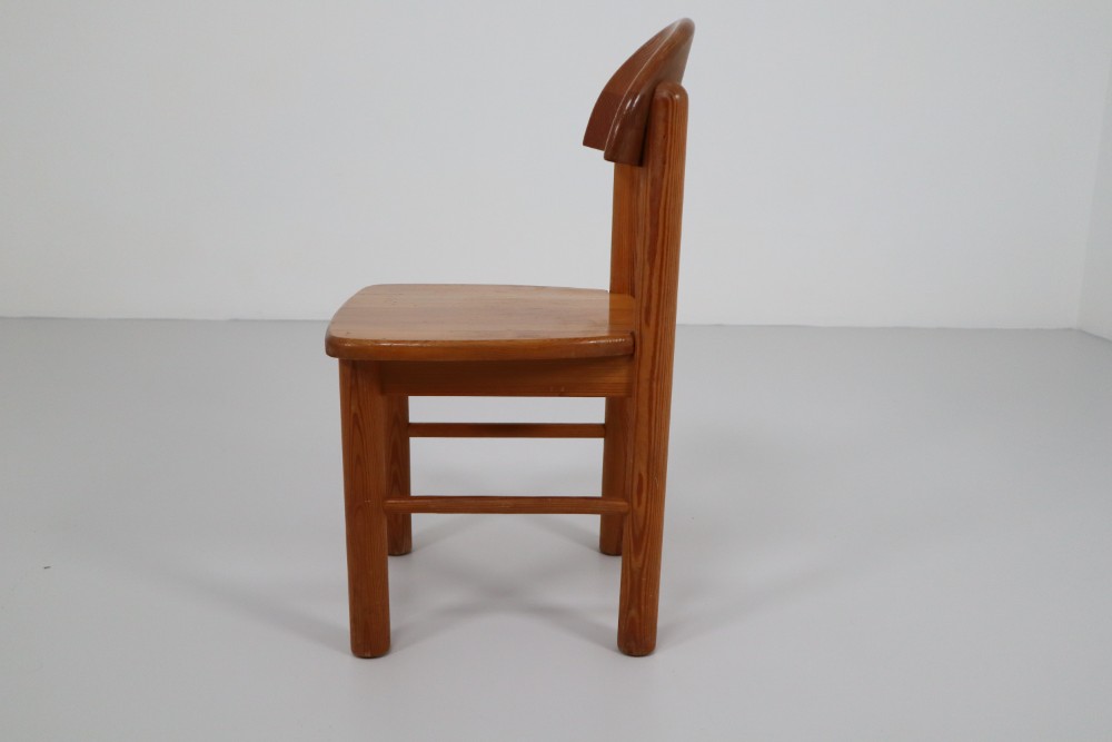 Mid century modern Pine Mid-Century Modern Set of Six Pine Danish Chairs by Rainer Daumiller, 1970s Mid-20th century