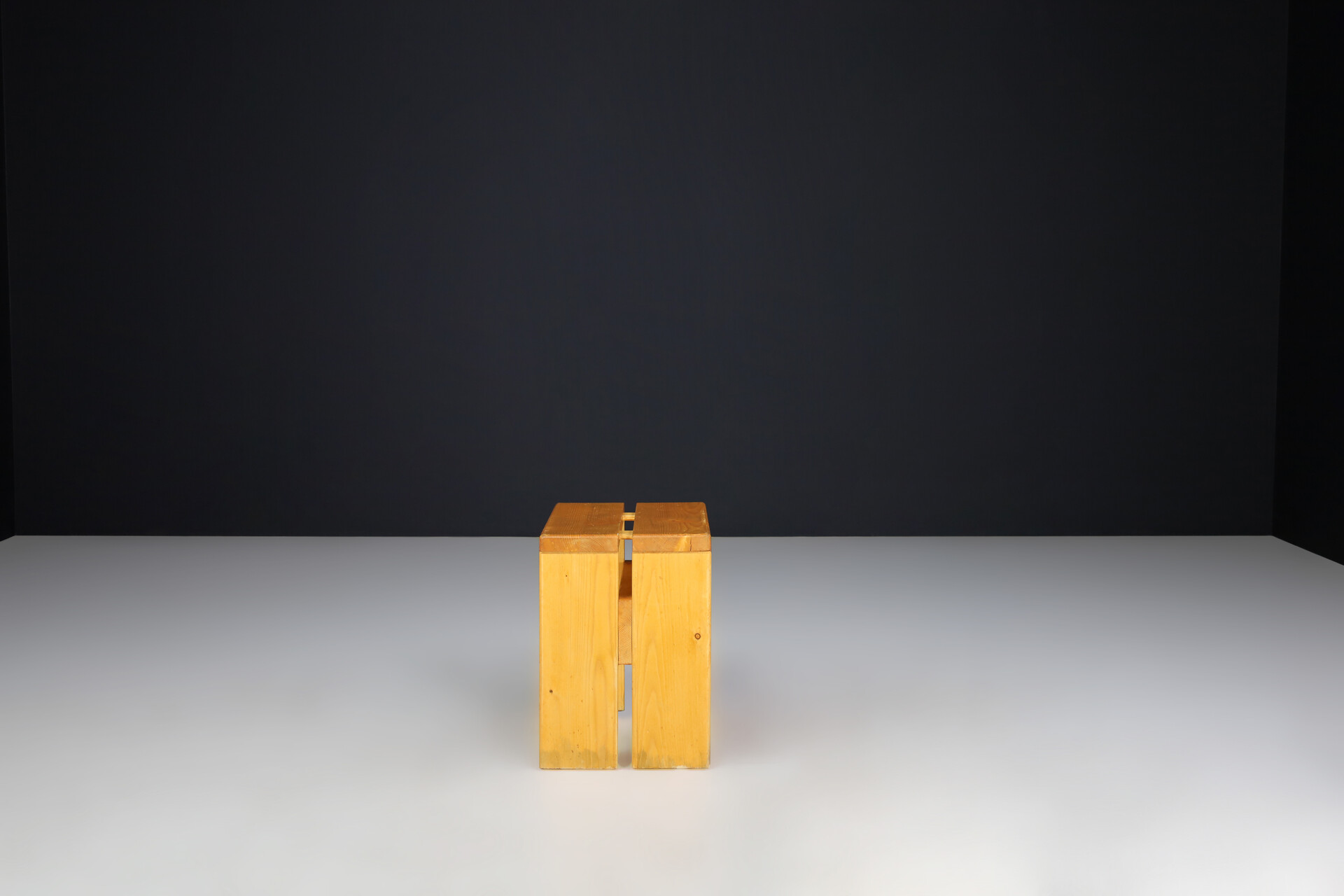 Mid century modern Pine Wood Charlotte Perriand Stools for Les Arcs, France, 1960s Mid-20th century