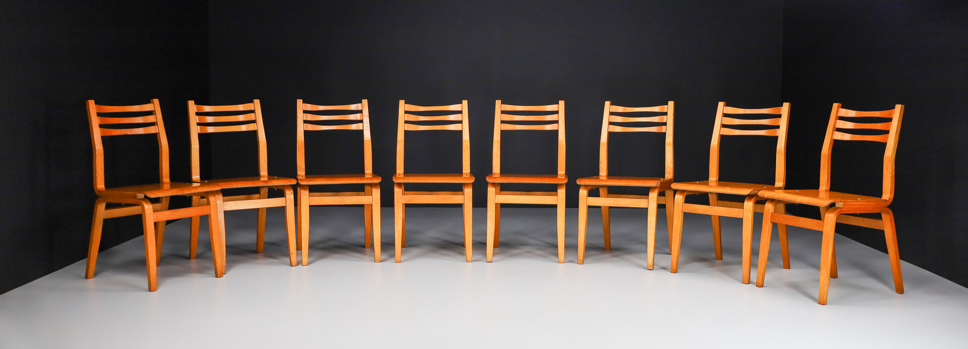 Mid century modern Plywood/Bentwood chairs, Praque 1960s Mid-20th century