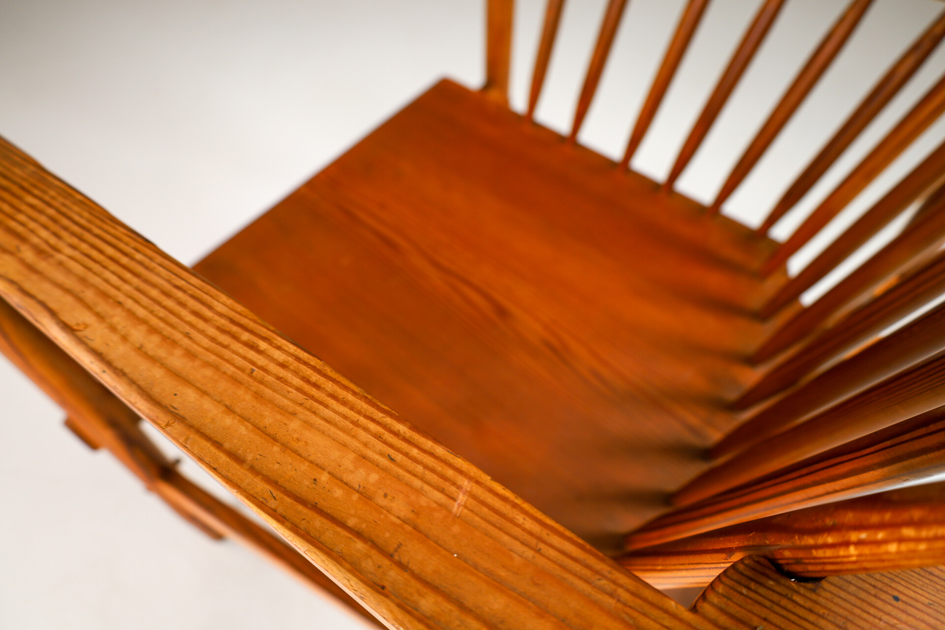 Mid century modern Primitive Pinewood Armchair, France 1950s Mid-20th century