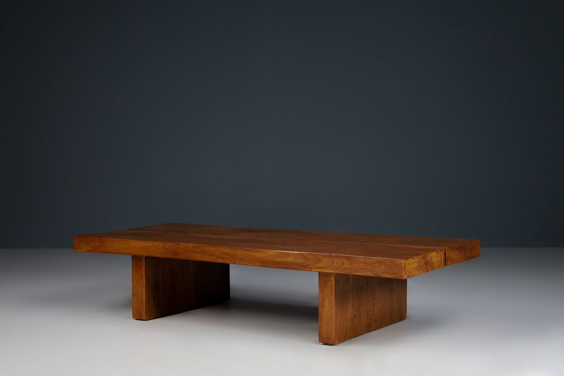 Mid century modern Primitive Solid Wood Coffee Tables , France 1960s Mid-20th century