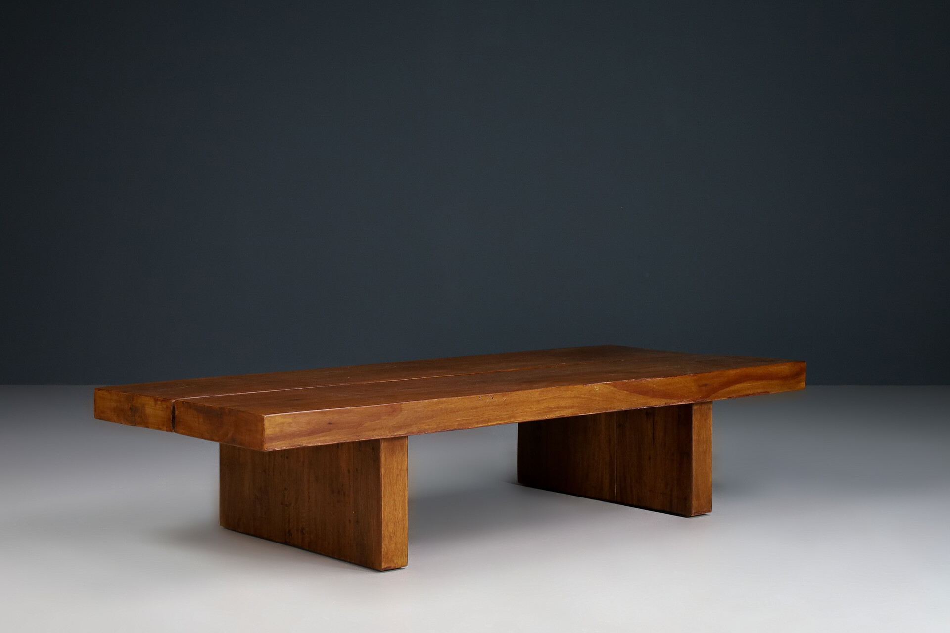 Mid century modern Primitive Solid Wood Coffee Tables , France 1960s Mid-20th century