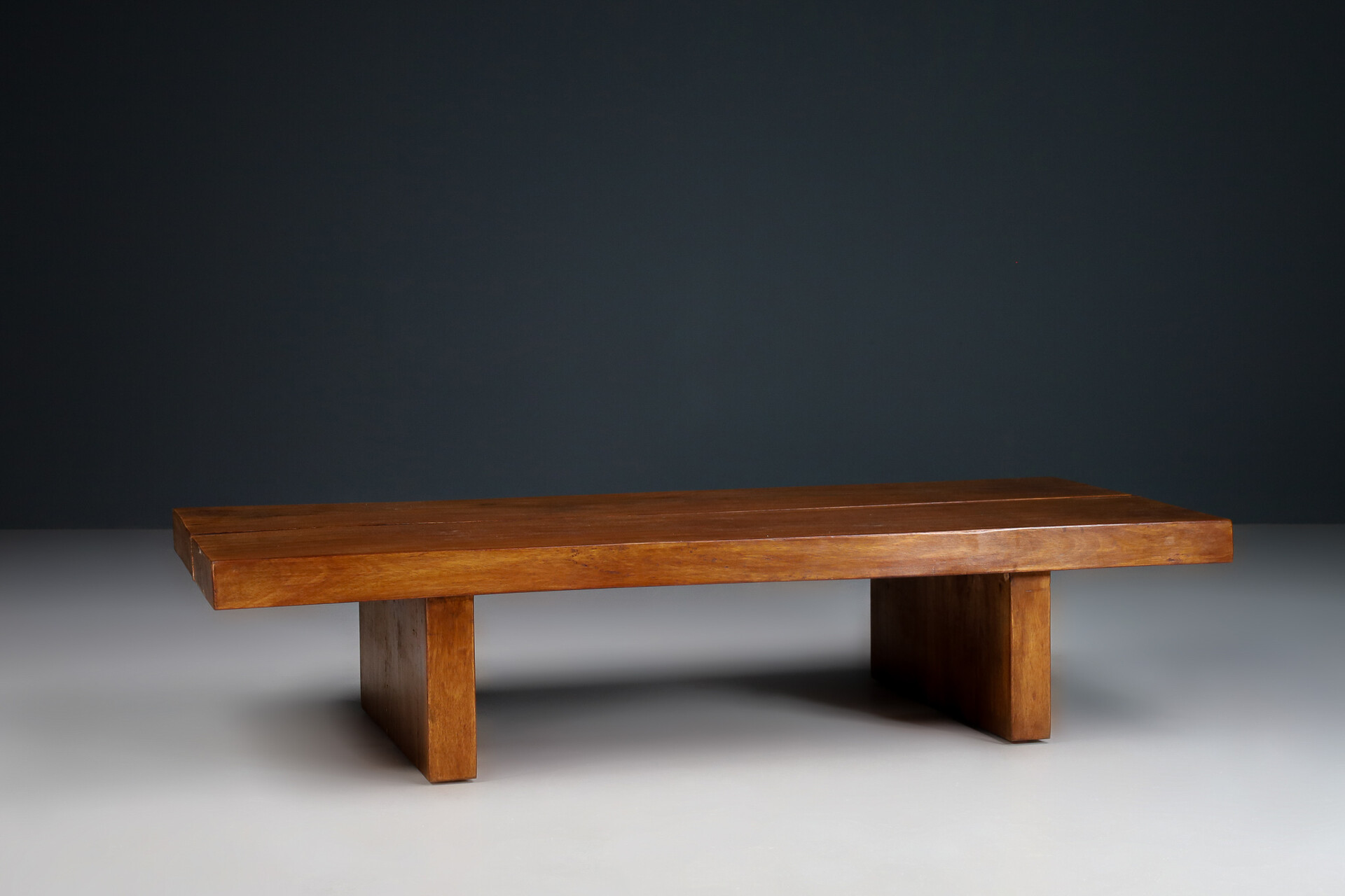 Mid century modern Primitive Solid Wood Coffee Tables , France 1960s Mid-20th century