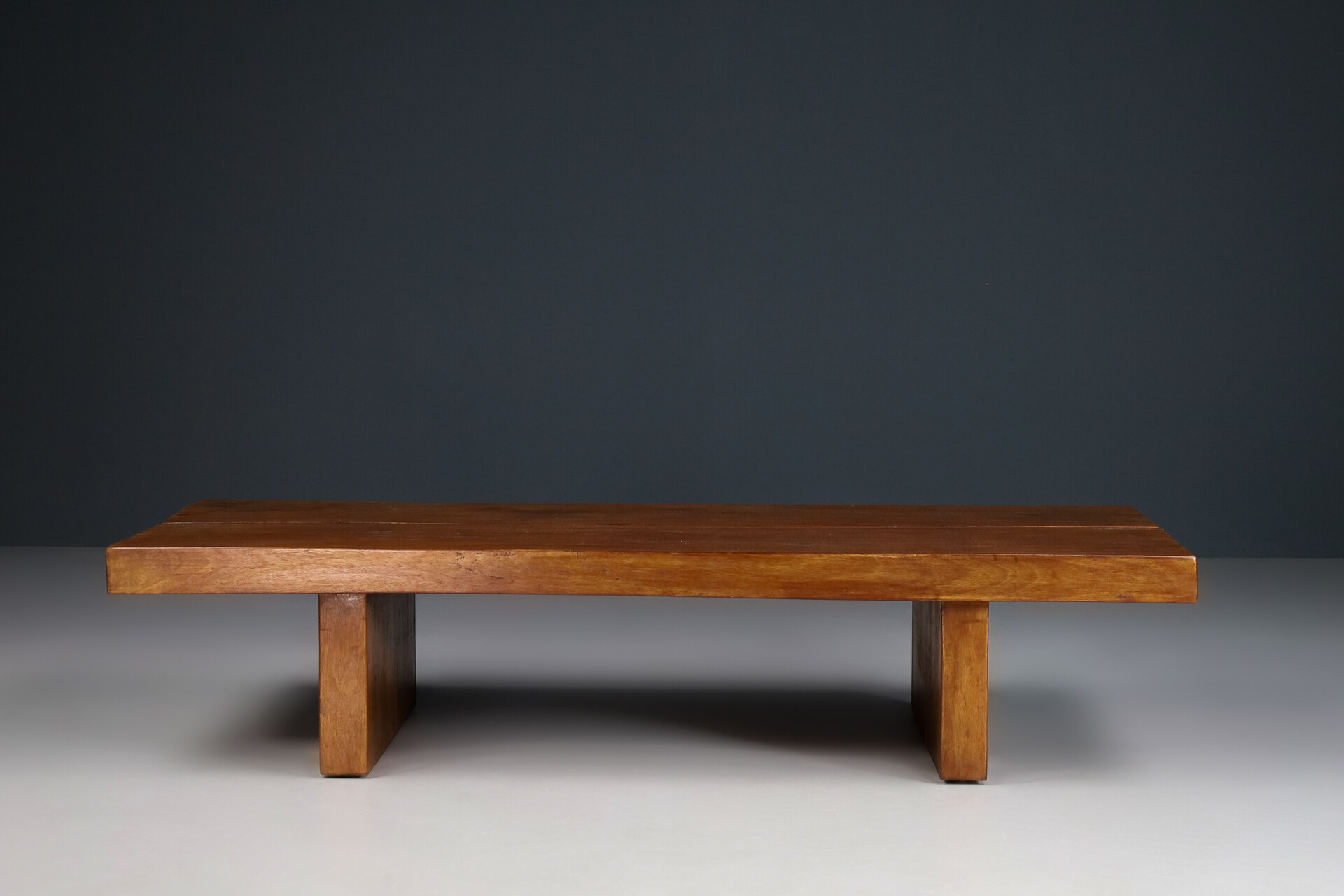 Mid century modern Primitive Solid Wood Coffee Tables , France 1960s Mid-20th century