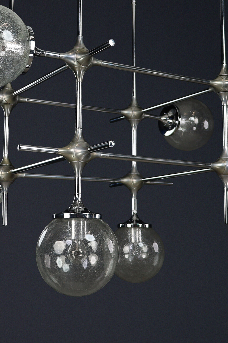 Mid century modern Rare 8-Light Modular Fixture by Peter Rockel from the Palace of the Republic, East Berlin (1975) Late-20th century
