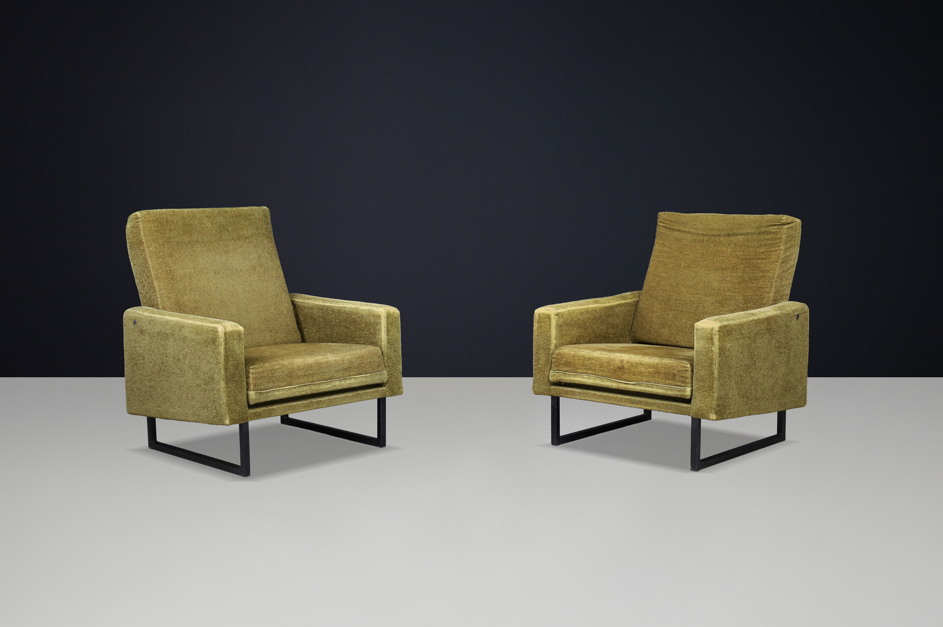 Mid century modern René-Jean Caillette Lounge Chairs for Steiner, France, 1963 Mid-20th century