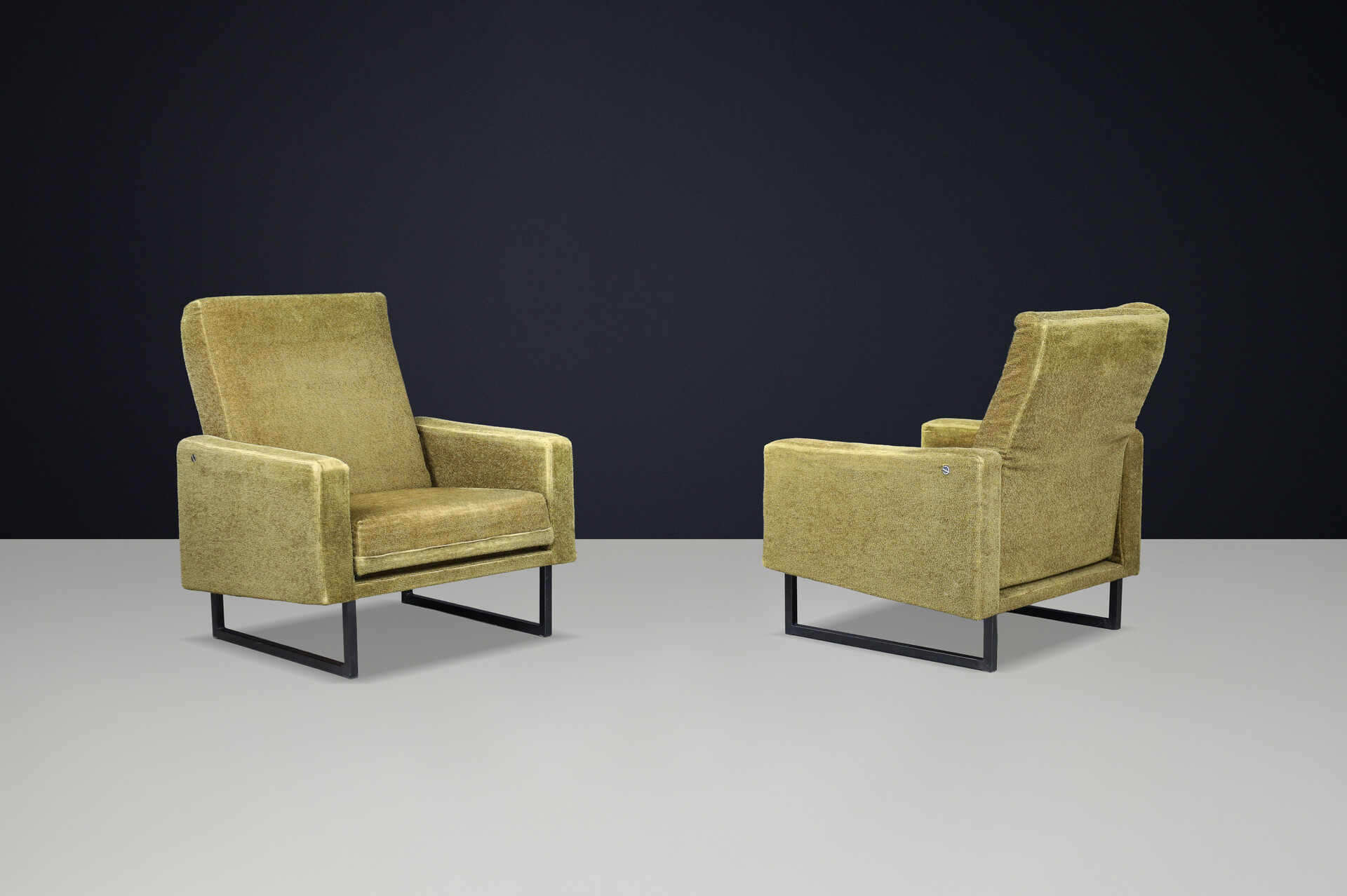 Mid century modern René-Jean Caillette Lounge Chairs for Steiner, France, 1963 Mid-20th century