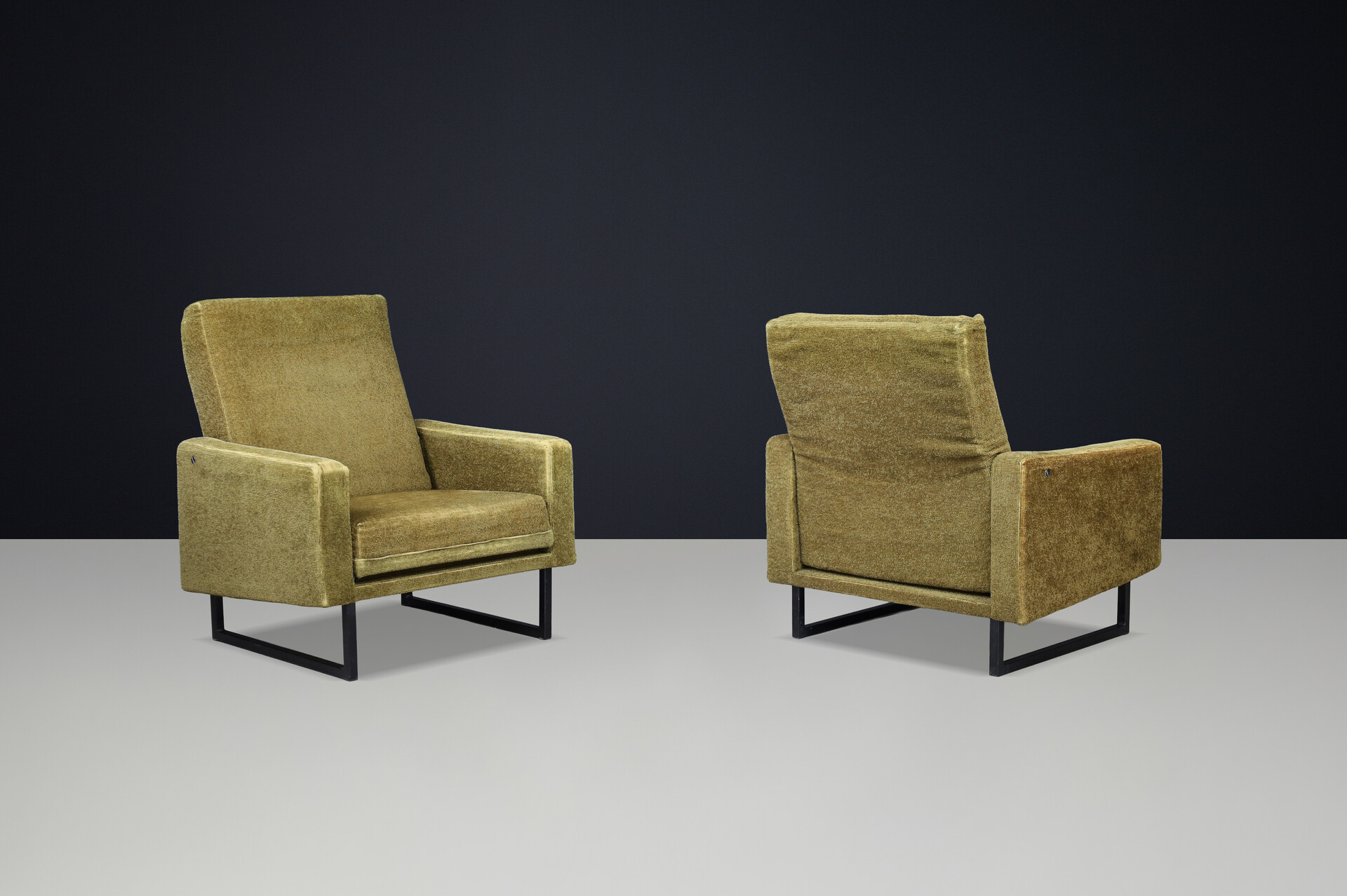 Mid century modern René-Jean Caillette Lounge Chairs for Steiner, France, 1963 Mid-20th century
