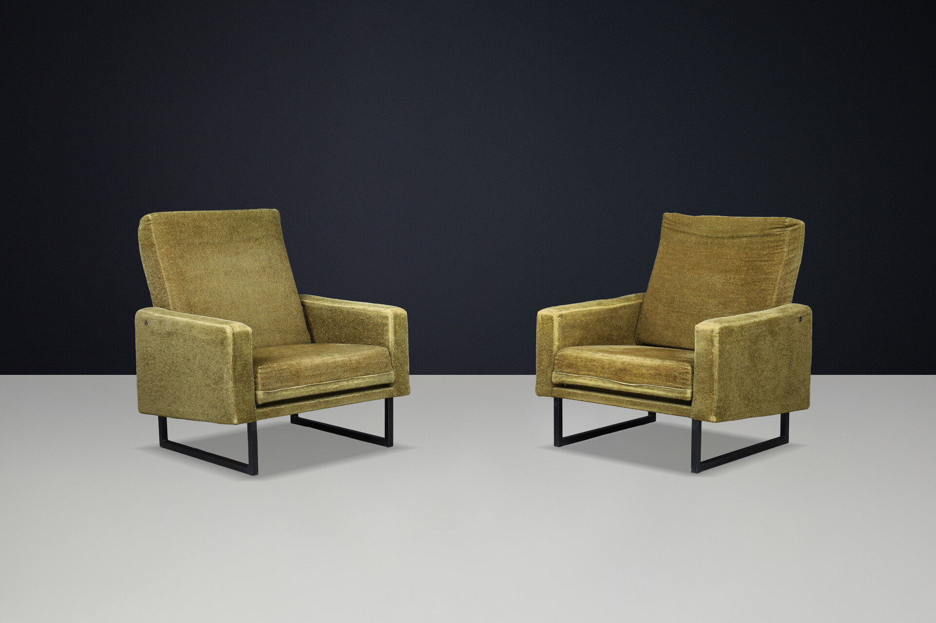 Mid century modern René-Jean Caillette Lounge Chairs for Steiner, France, 1963 Mid-20th century