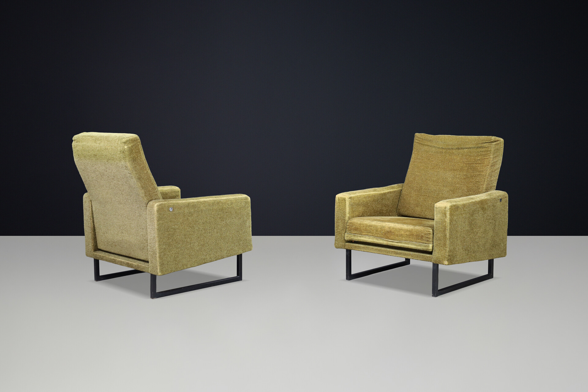 Mid century modern René-Jean Caillette Lounge Chairs for Steiner, France, 1963 Mid-20th century