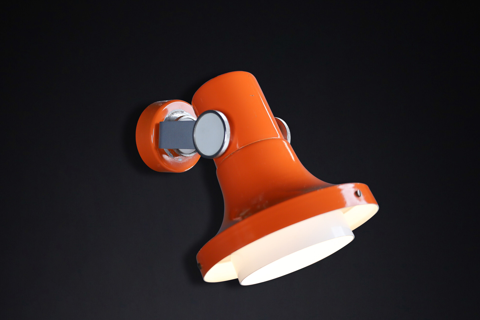 Mid century modern Retro orange sconces, Cz 1960s Mid-20th century