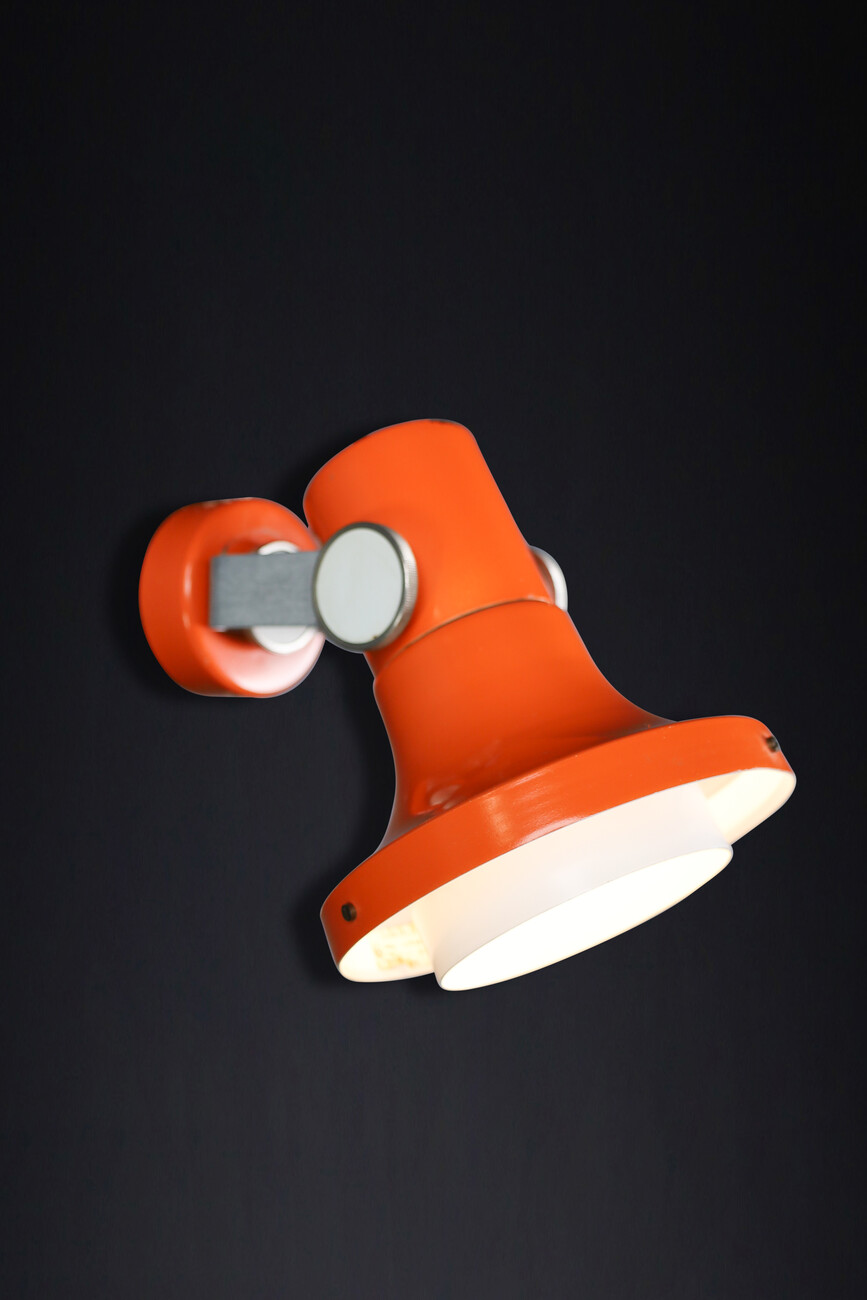 Mid century modern Retro orange sconces, Cz 1960s Mid-20th century