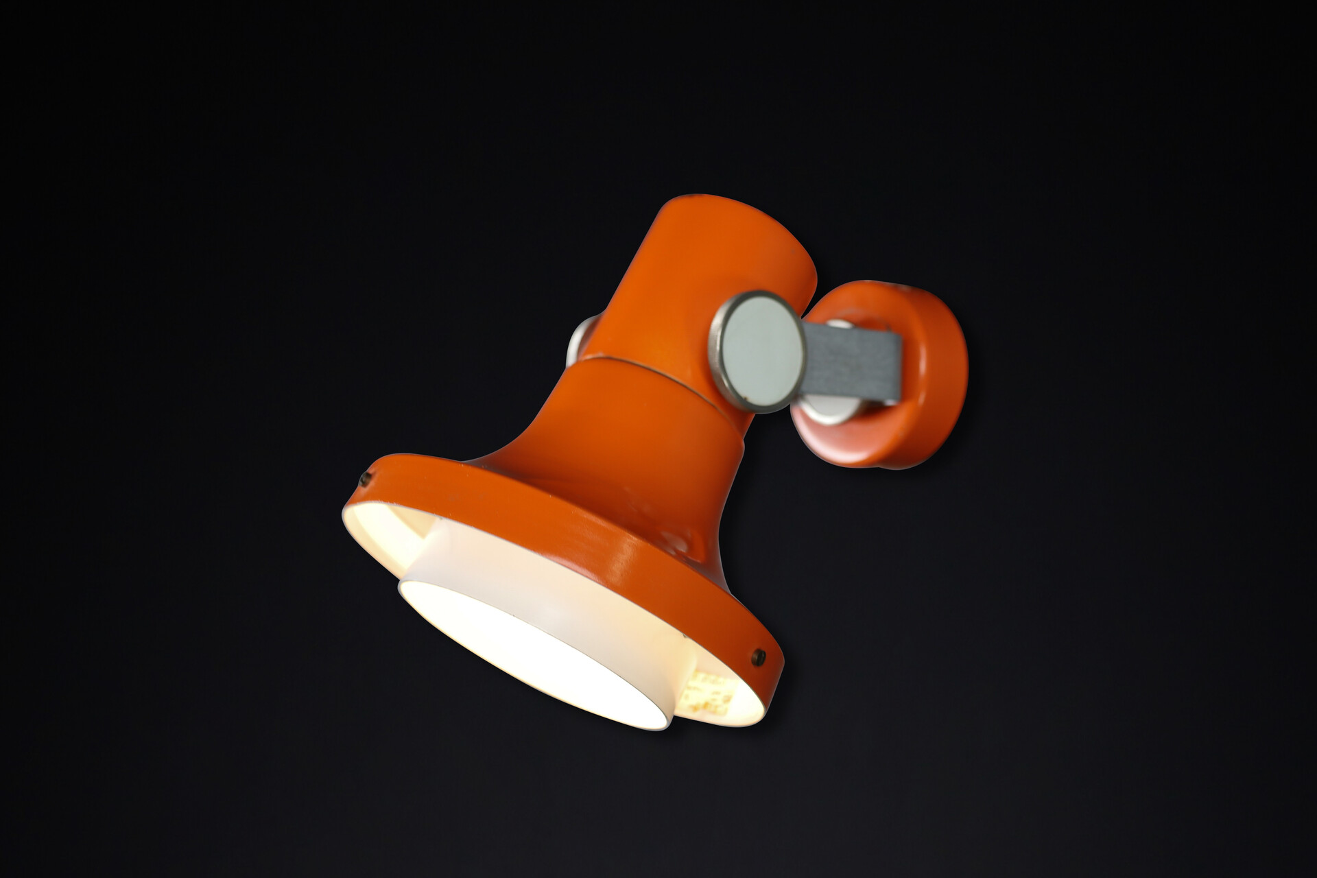 Mid century modern Retro orange sconces, Cz 1960s Mid-20th century