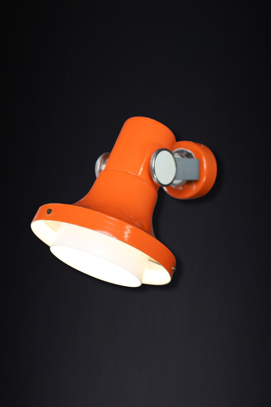 Mid century modern Retro orange sconces, Cz 1960s Mid-20th century