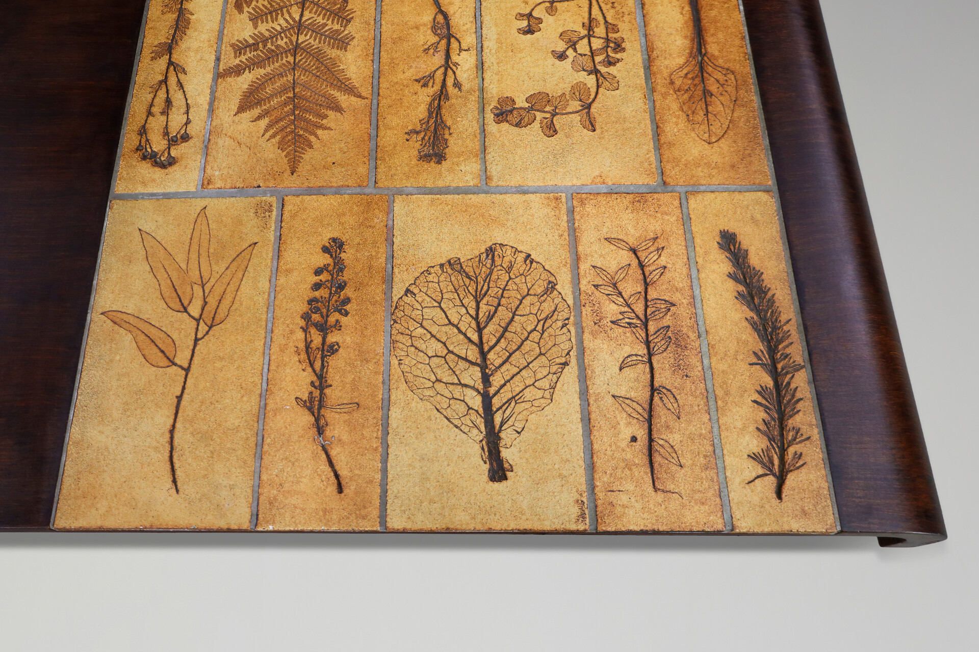 Mid century modern Roger Capron “Garrigue” Ceramic & Bent Beechwood Coffee Table, France, 1960s Mid-20th century