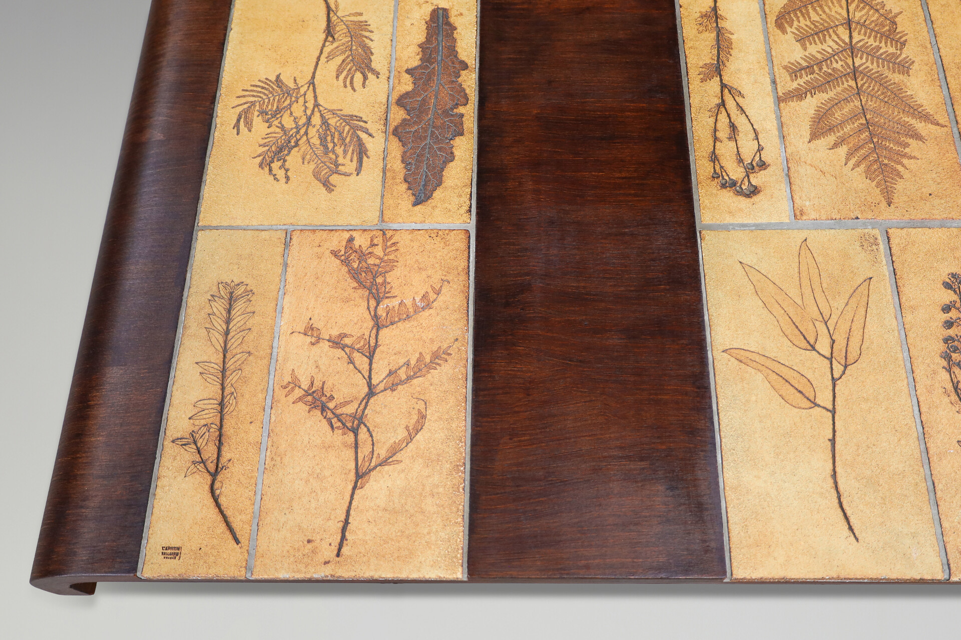 Mid century modern Roger Capron “Garrigue” Ceramic & Bent Beechwood Coffee Table, France, 1960s Mid-20th century