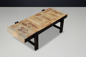 Mid century modern Roger Capron “Garrigue” Ceramic Tile Coffee Table, France, 1960s Mid-20th century