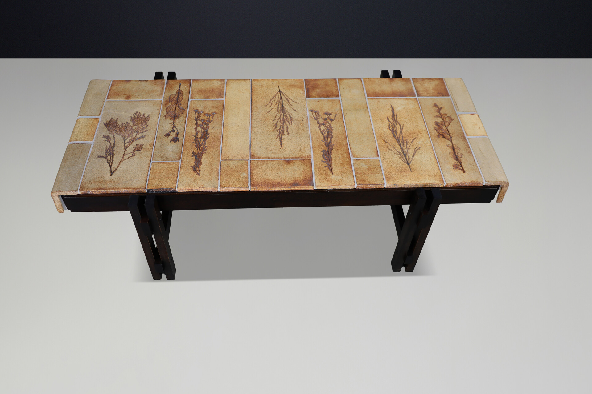 Mid century modern Roger Capron “Garrigue” Ceramic Tile Coffee Table, France, 1960s Mid-20th century
