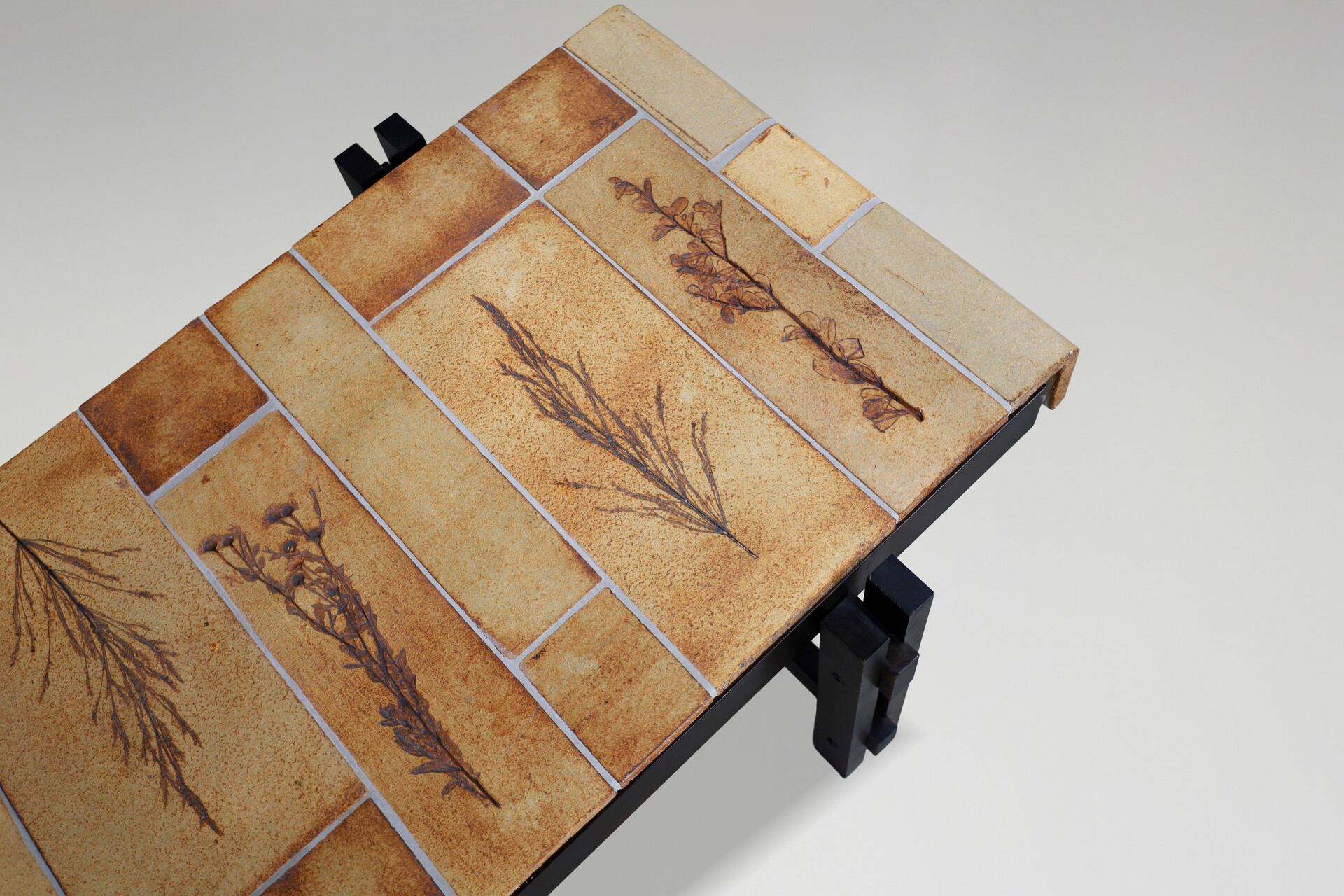 Mid century modern Roger Capron “Garrigue” Ceramic Tile Coffee Table, France, 1960s Mid-20th century