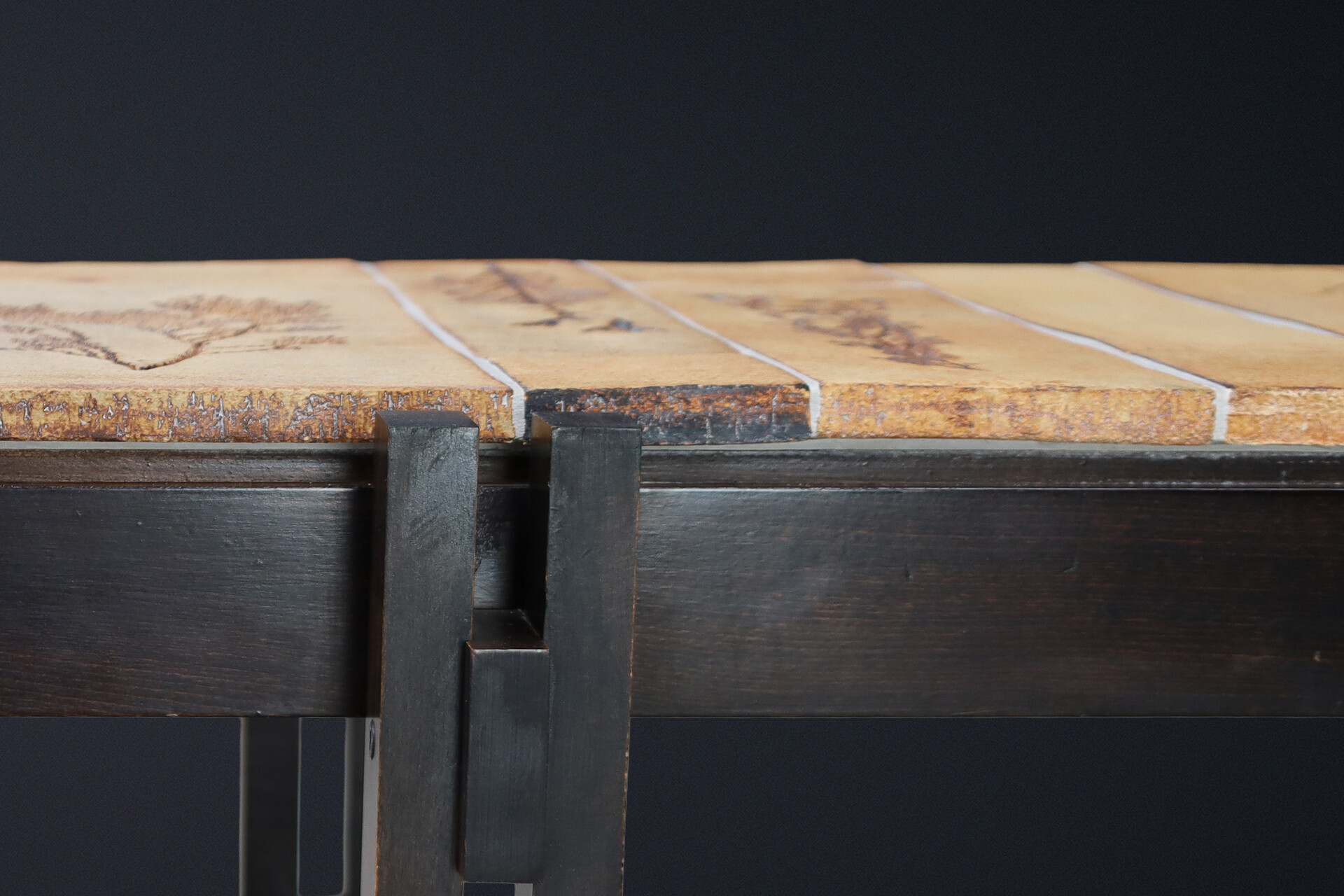 Mid century modern Roger Capron “Garrigue” Ceramic Tile Coffee Table, France, 1960s Mid-20th century