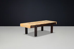 Mid century modern Roger Capron “Garrigue” Coffee Table with Botanical Tiles, France, 1960s Mid-20th century