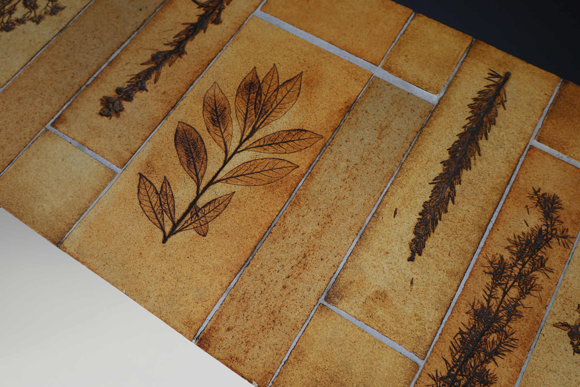 Mid century modern Roger Capron “Garrigue” Coffee Table with Botanical Tiles, France, 1960s Mid-20th century