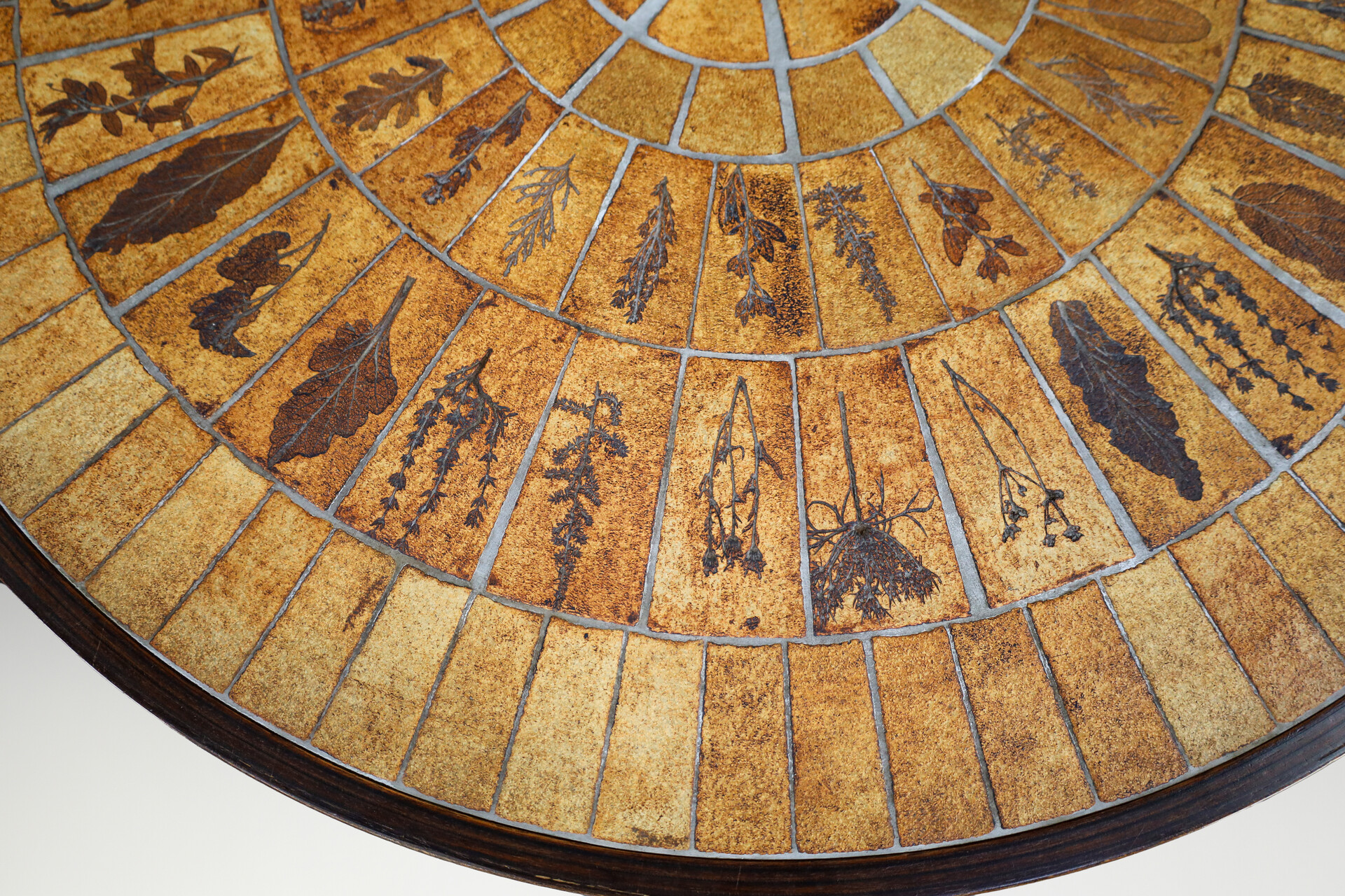 Mid century modern Roger Capron Vallauris Coffee Table, Ceramic & Bentwood, 1960s Mid-20th century